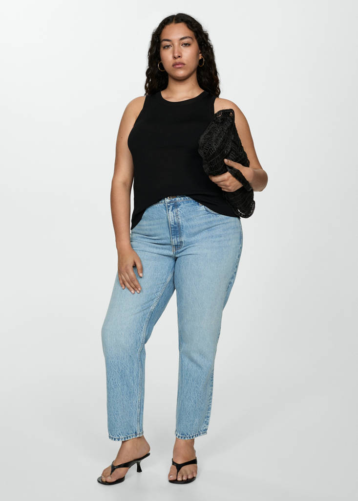 Mom2000 high-rise jeans — Medium Blue