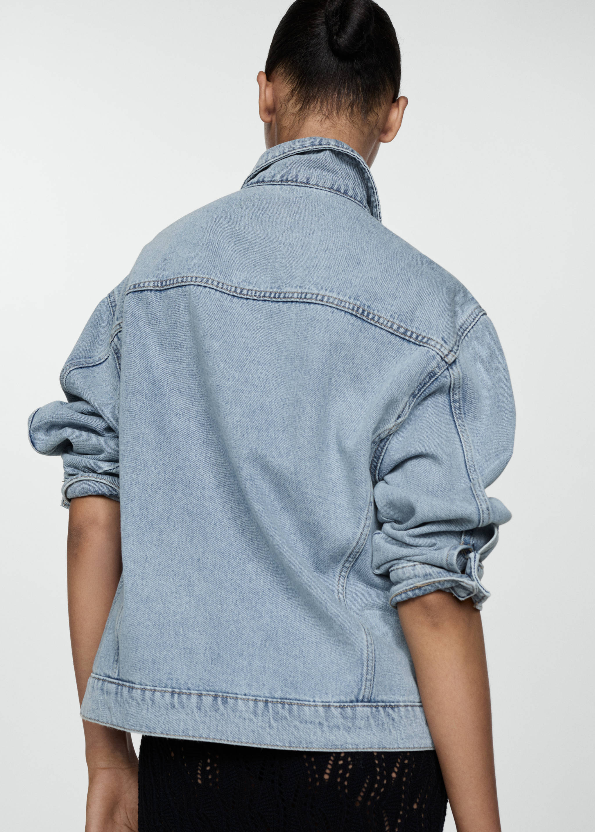 Oversize denim jacket - Reverse of the article