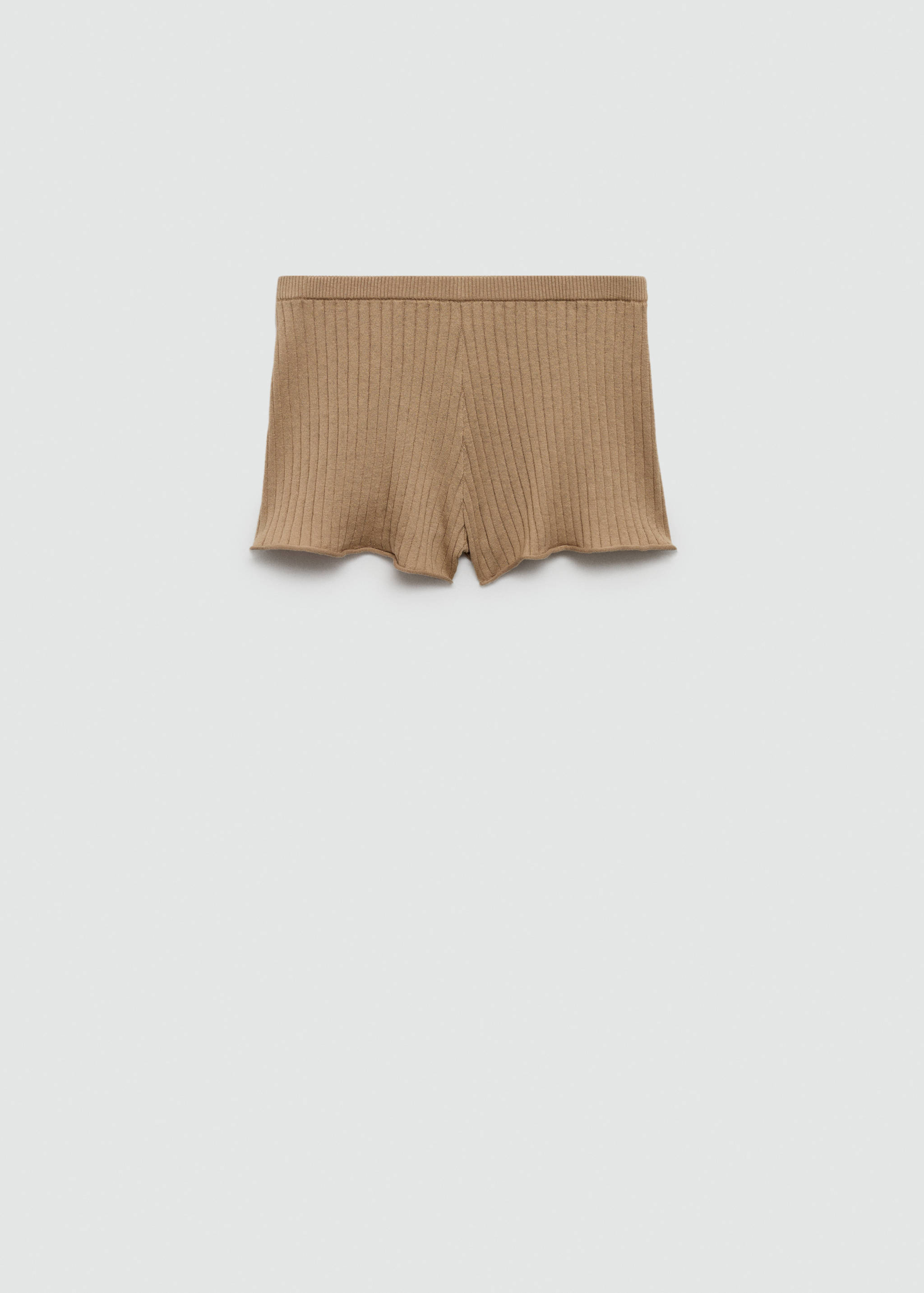 Ribbed knitted shorts - Article without model
