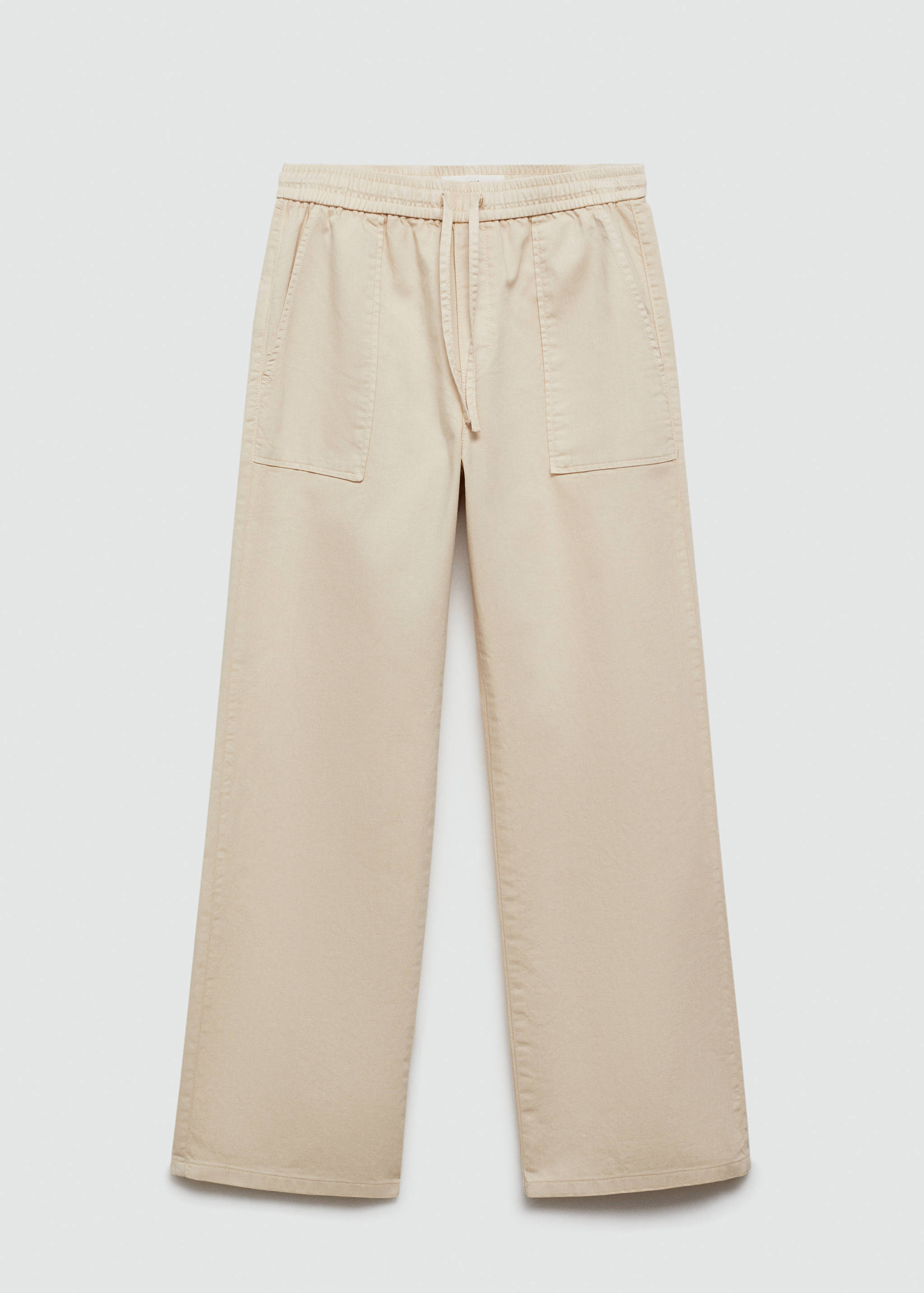 Elastic waist cotton trousers - Article without model