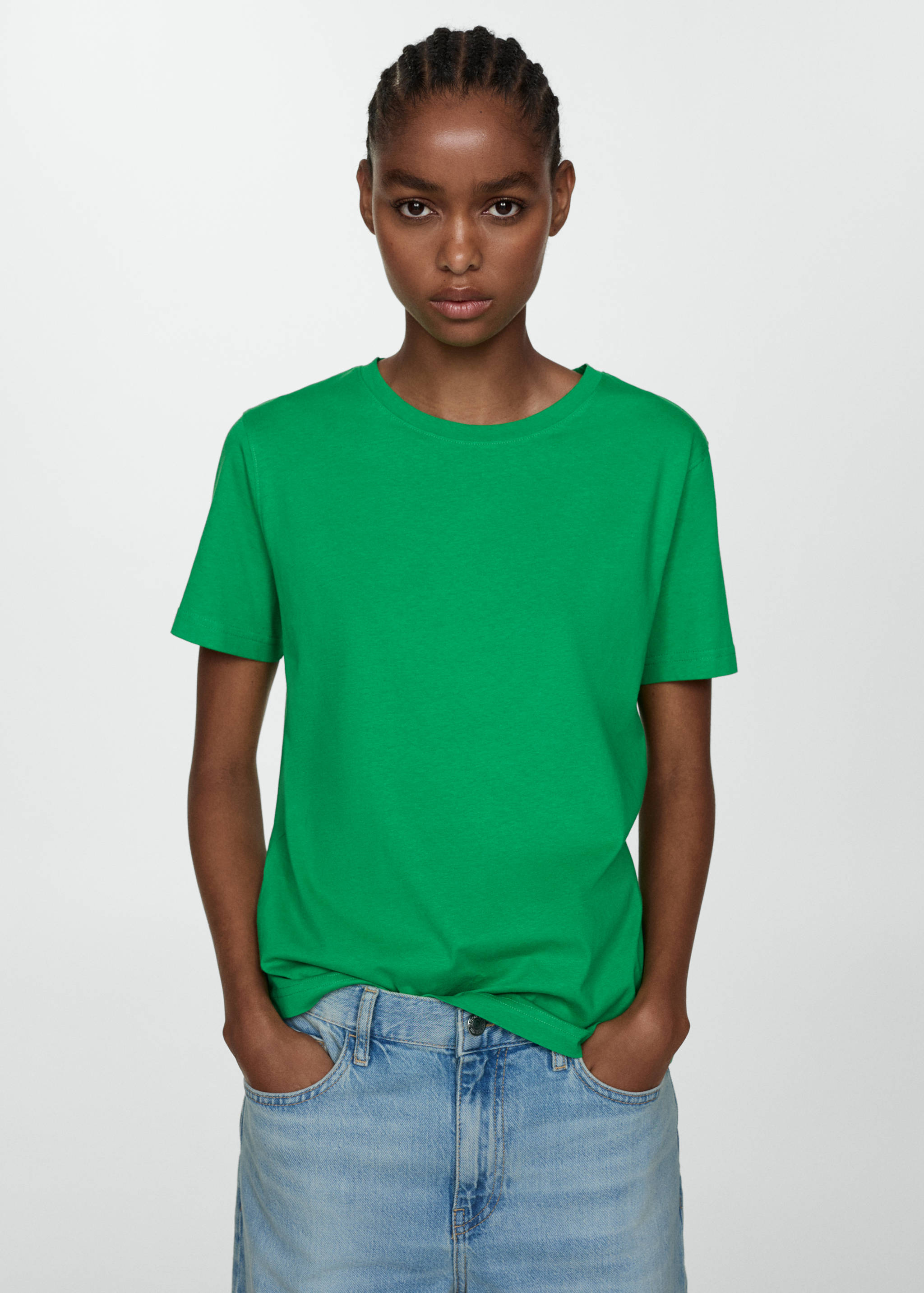 Short-sleeved cotton t-shirt - Medium plane