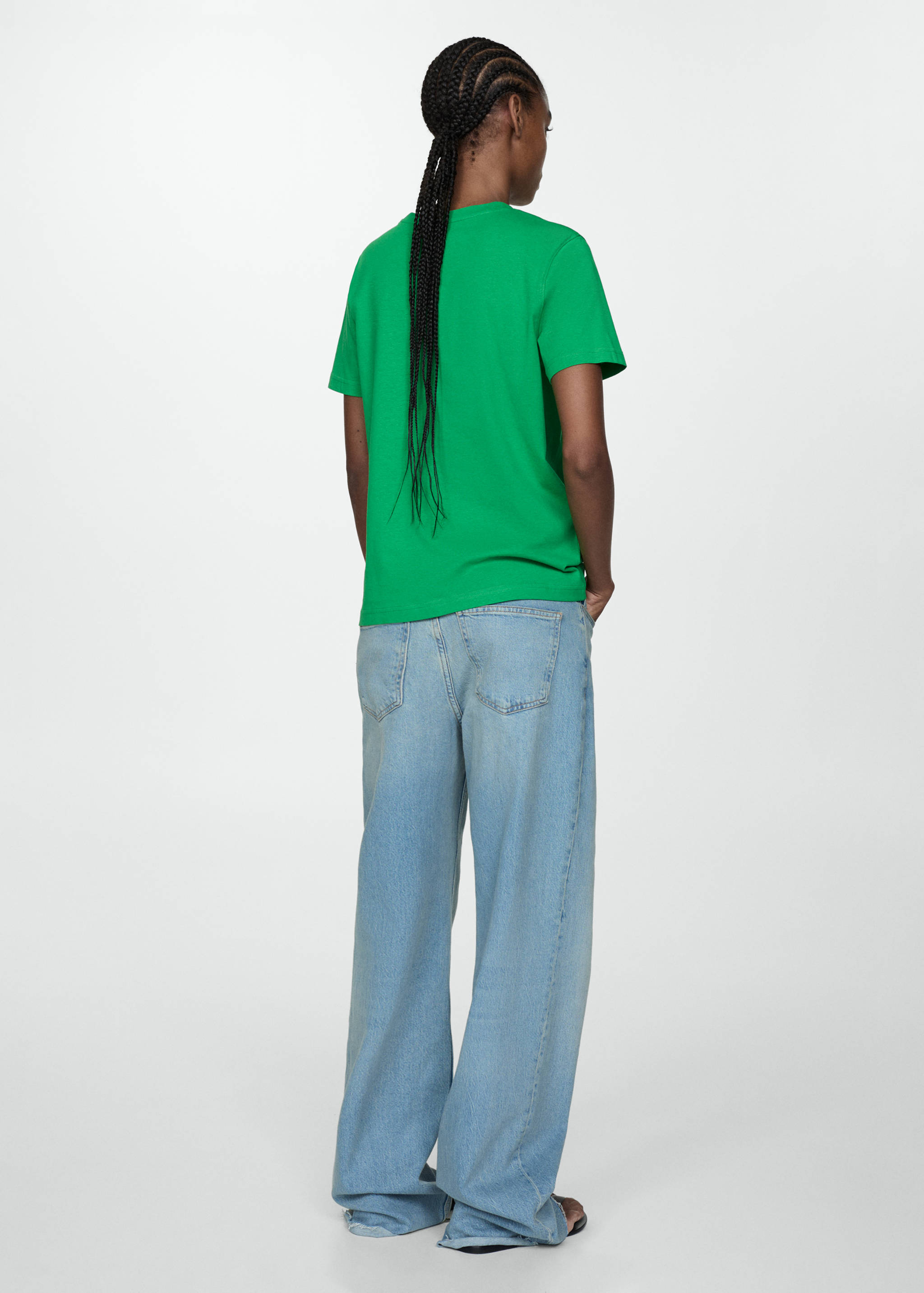 Short-sleeved cotton t-shirt - Reverse of the article