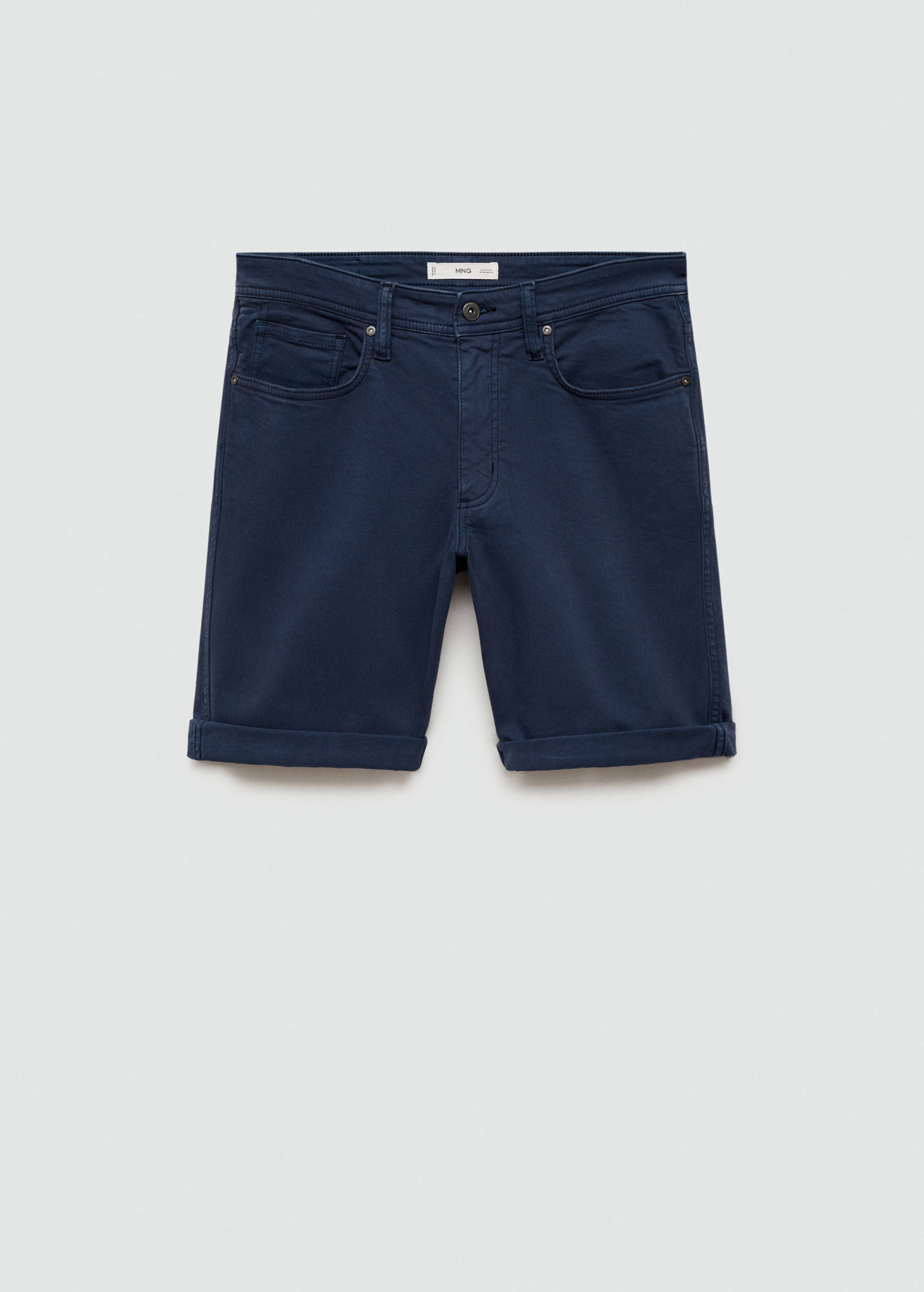 Slim-fit denim bermuda shorts - Article without model