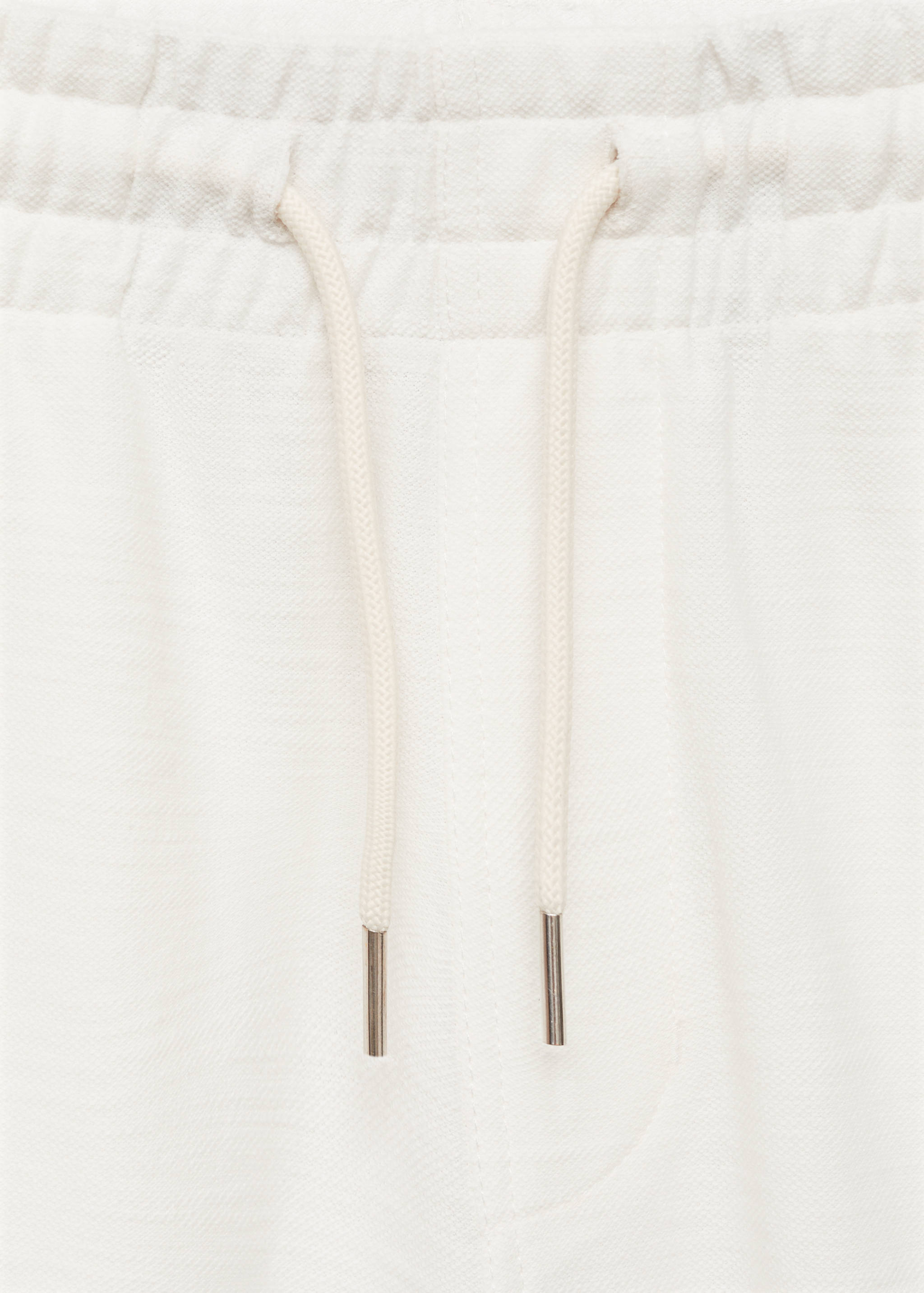 抽绳棉质短裤 - null