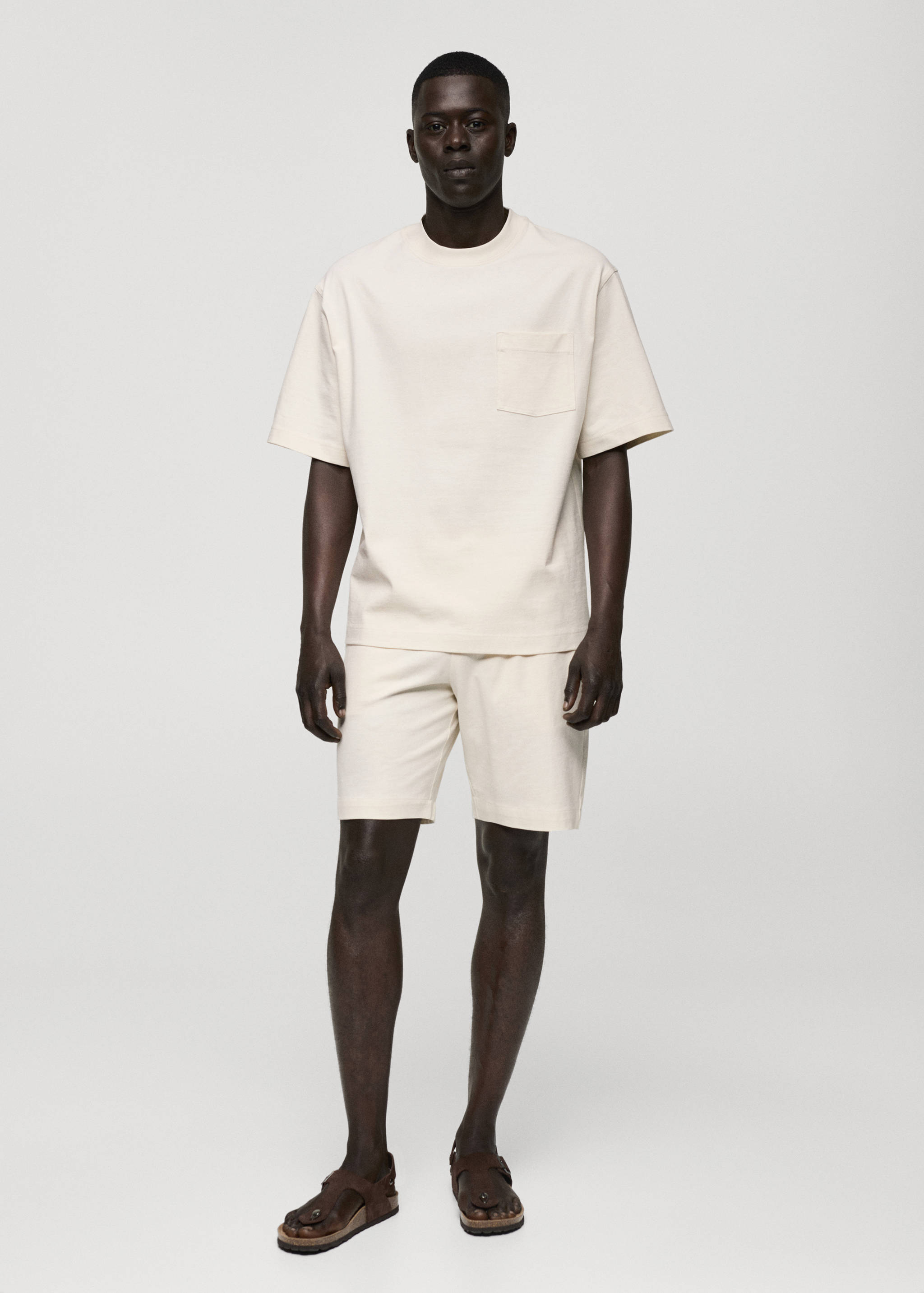 Bermuda 100 % coton cordon - Plan général