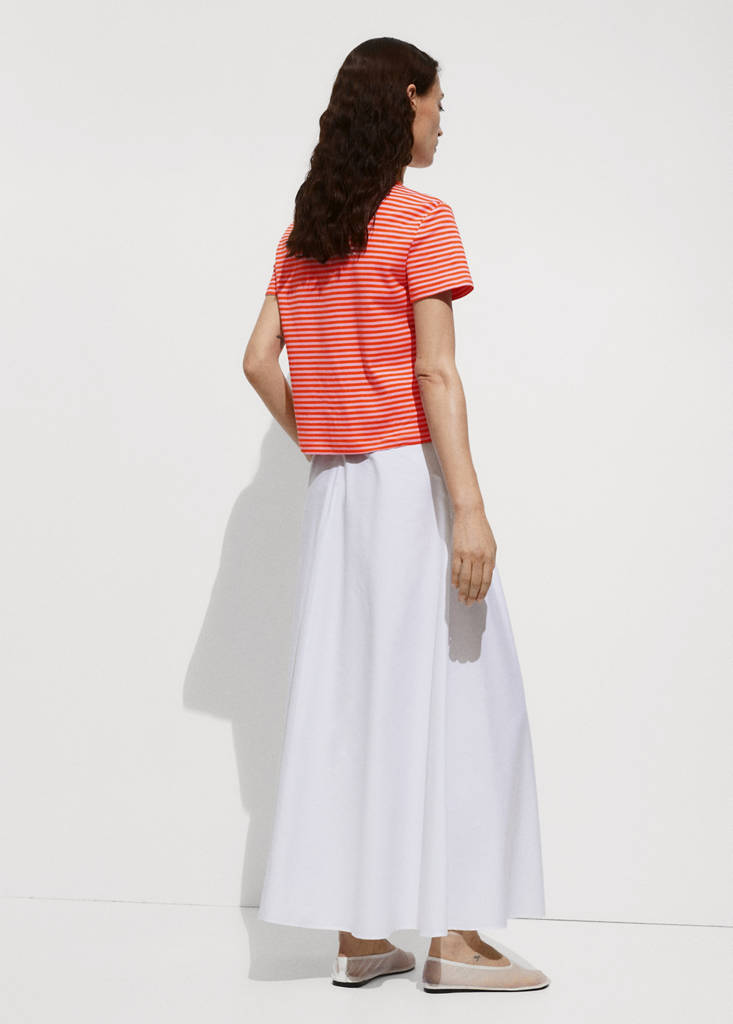Printed striped T-shirt — Red