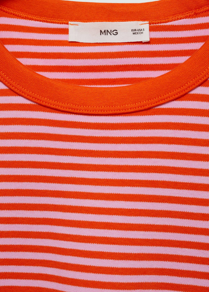 Printed striped T-shirt — Red