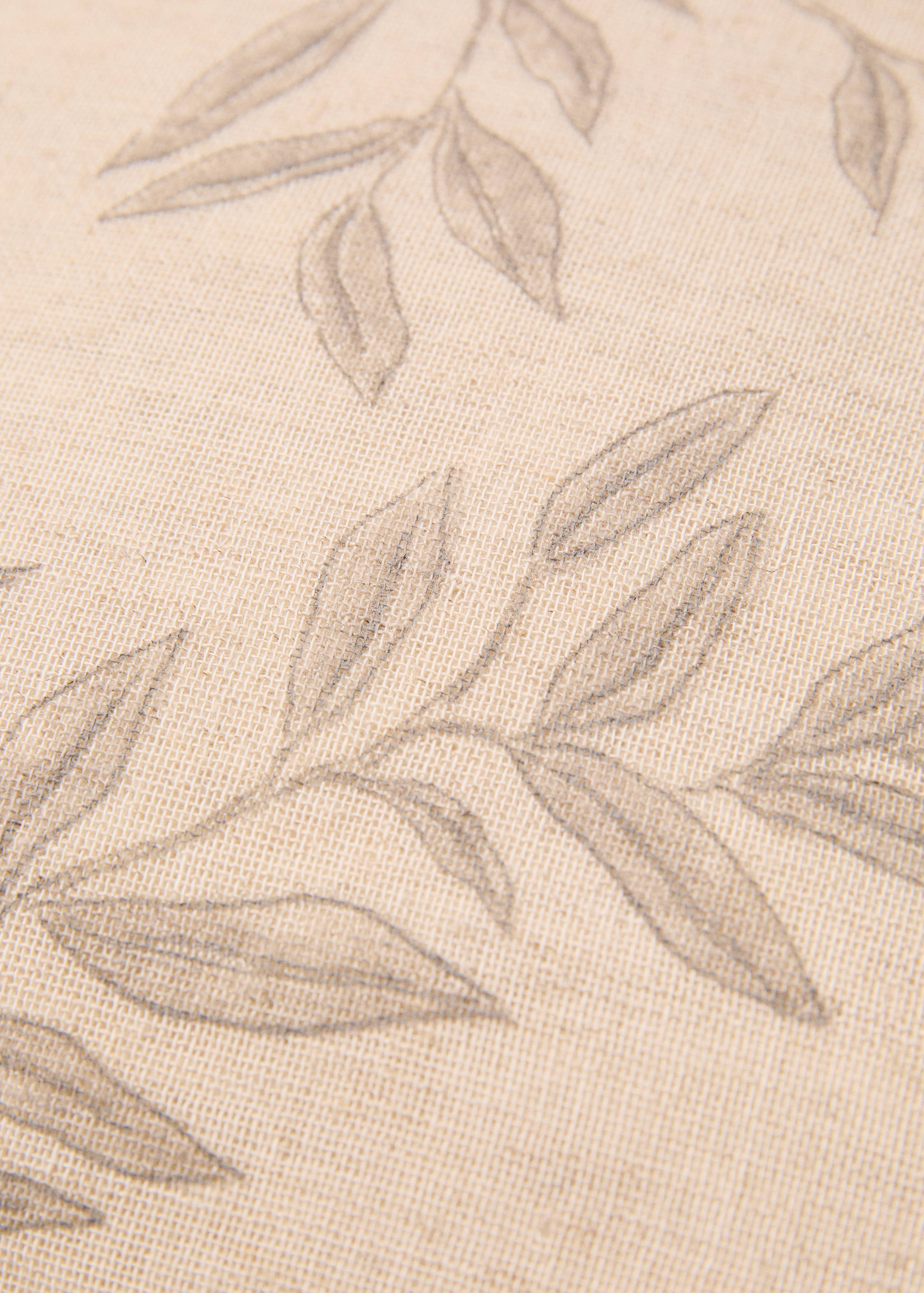 Cotton linen floral cushion cover 30x50cm - Details of the article 2