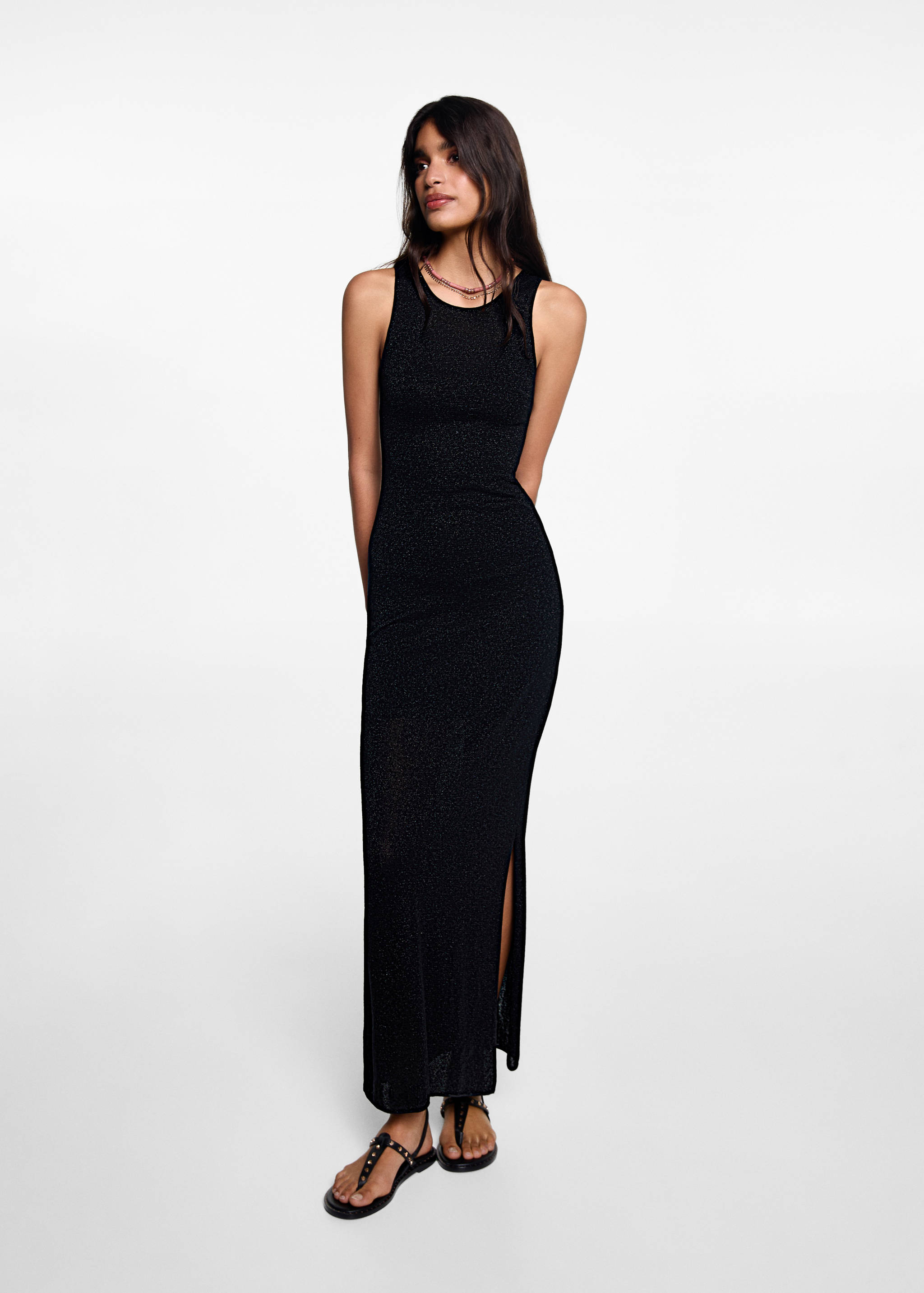 Langes Lurexkleid - Allgemeine Ansicht