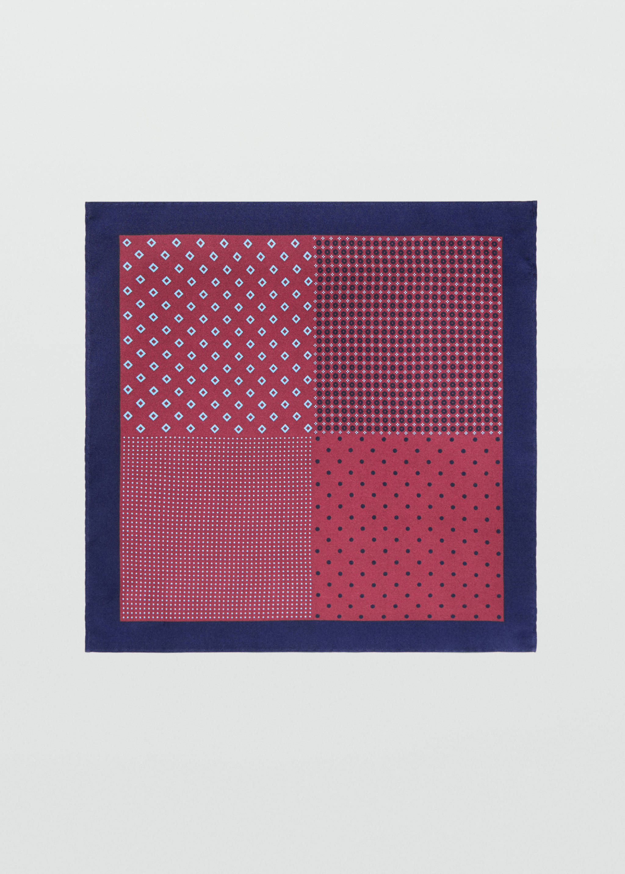 Шёлковый карманный платок с принтом - Изделие без модели