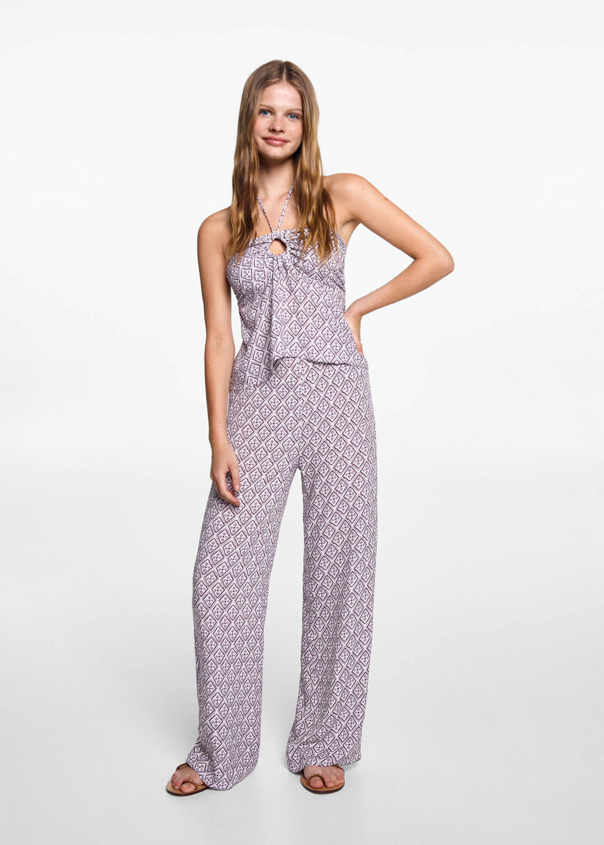 Flowy printed top - General plane