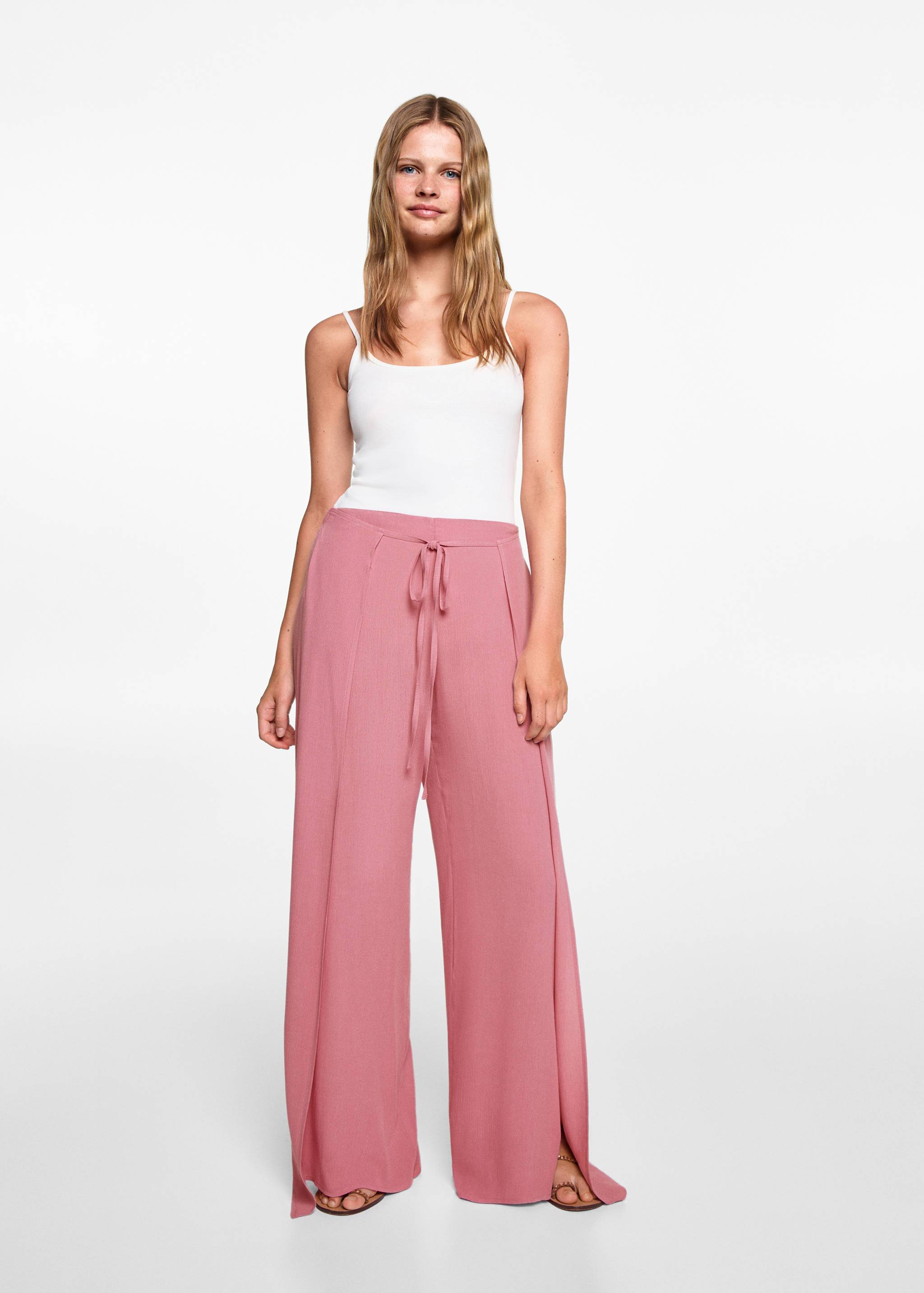 Palazzo trousers with openings - General plane