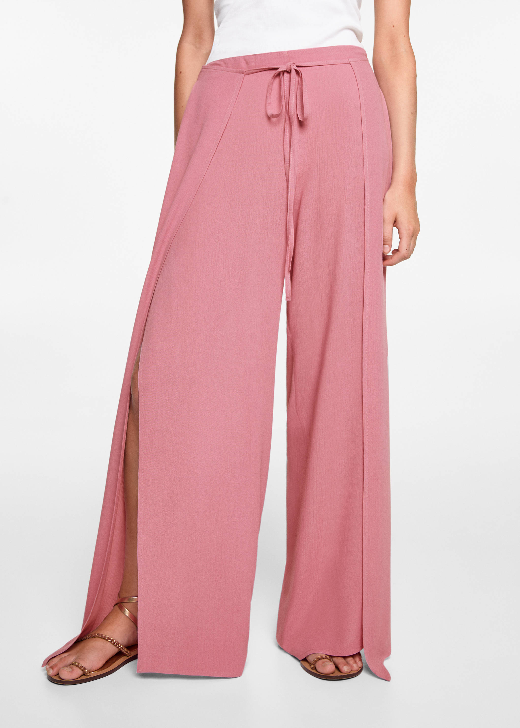 Palazzo trousers with openings - Medium plane