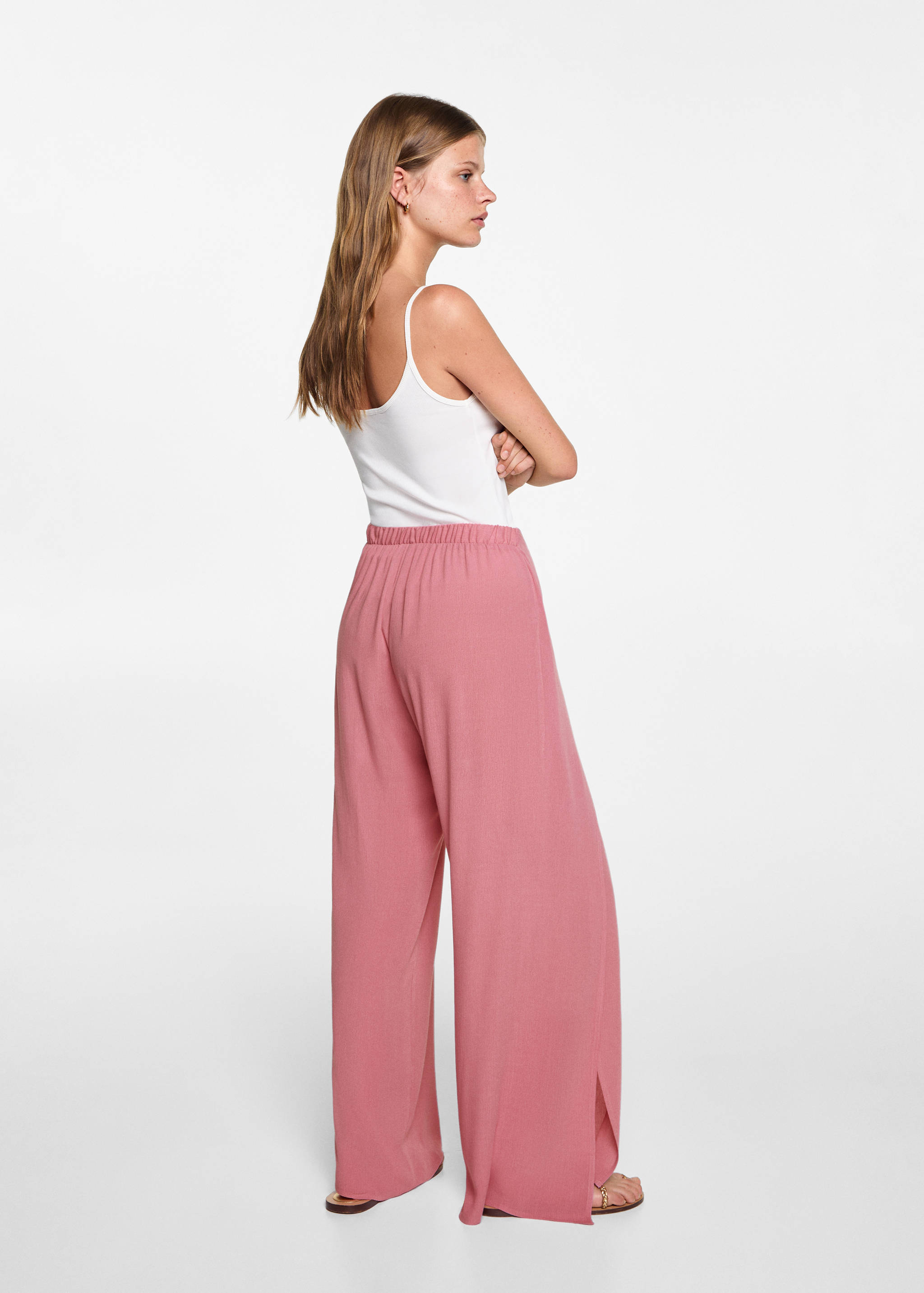 Palazzo trousers with openings - Reverse of the article