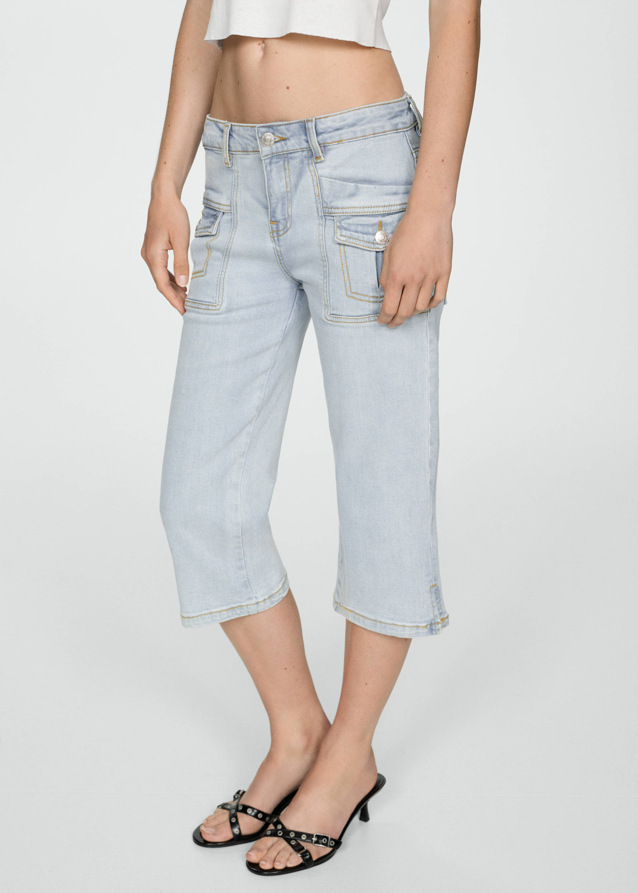 Straight-fit capri jeans - Medium plane