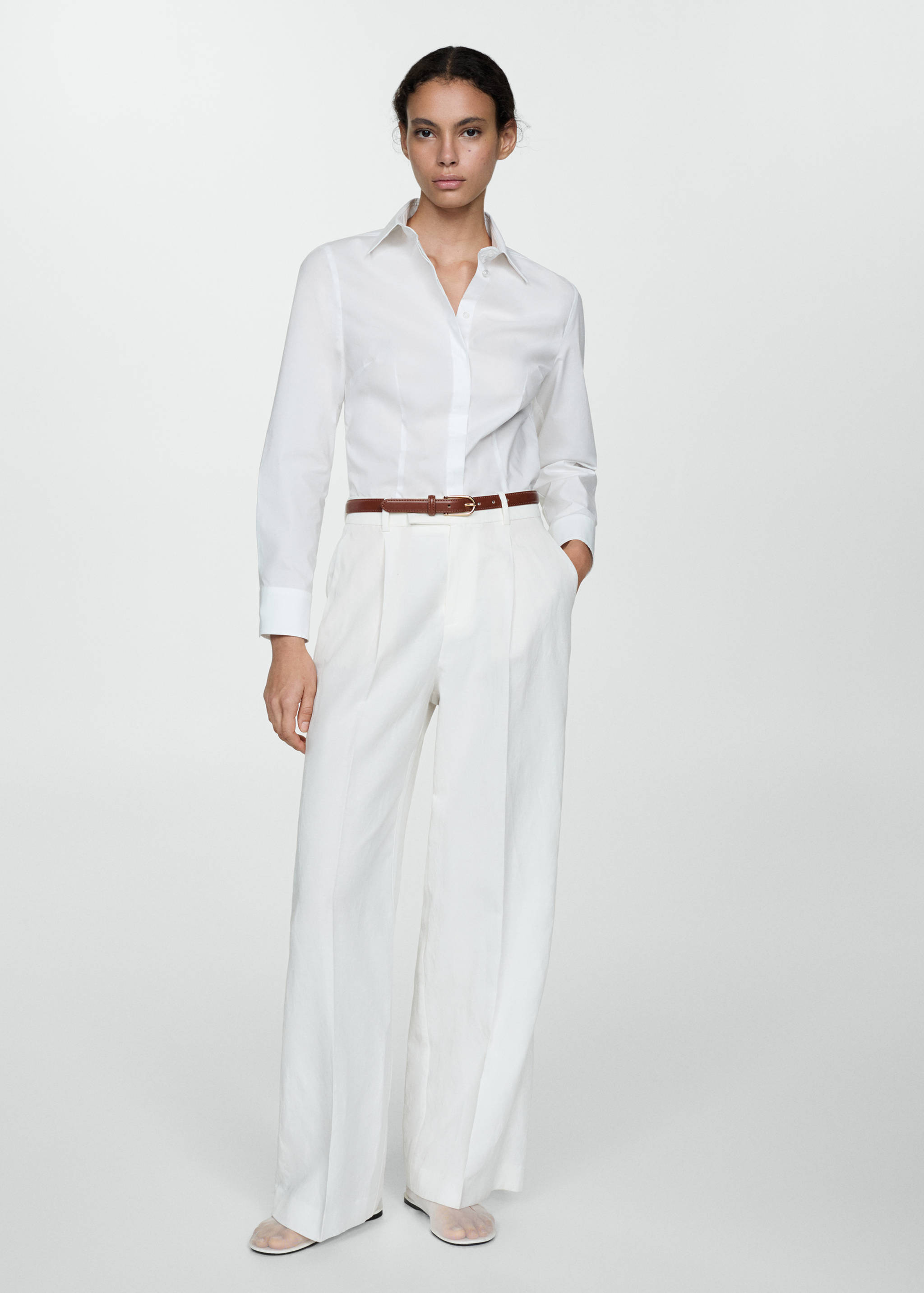 Fitted cotton shirt - General plane