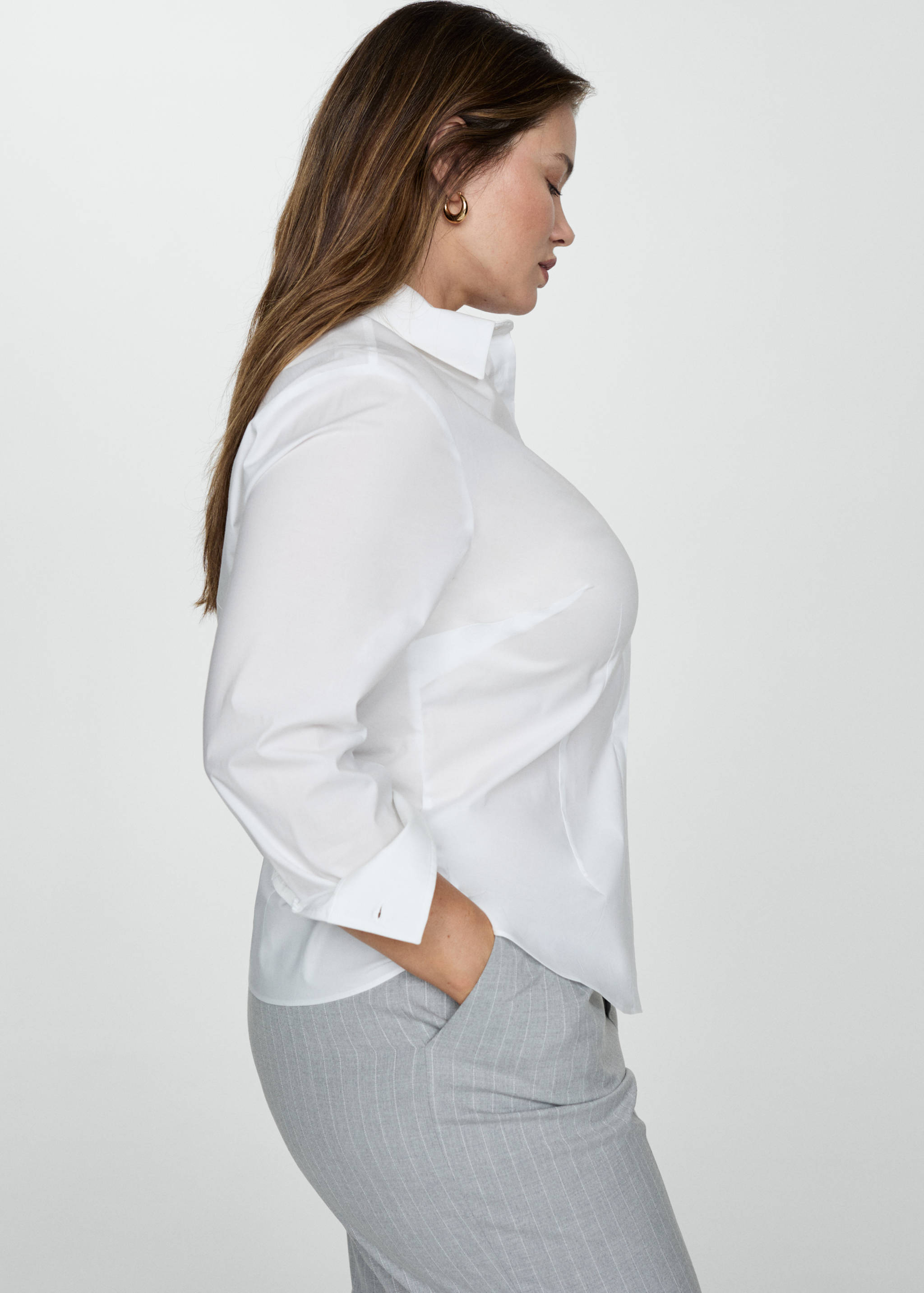 Fitted cotton shirt - Details of the article 5