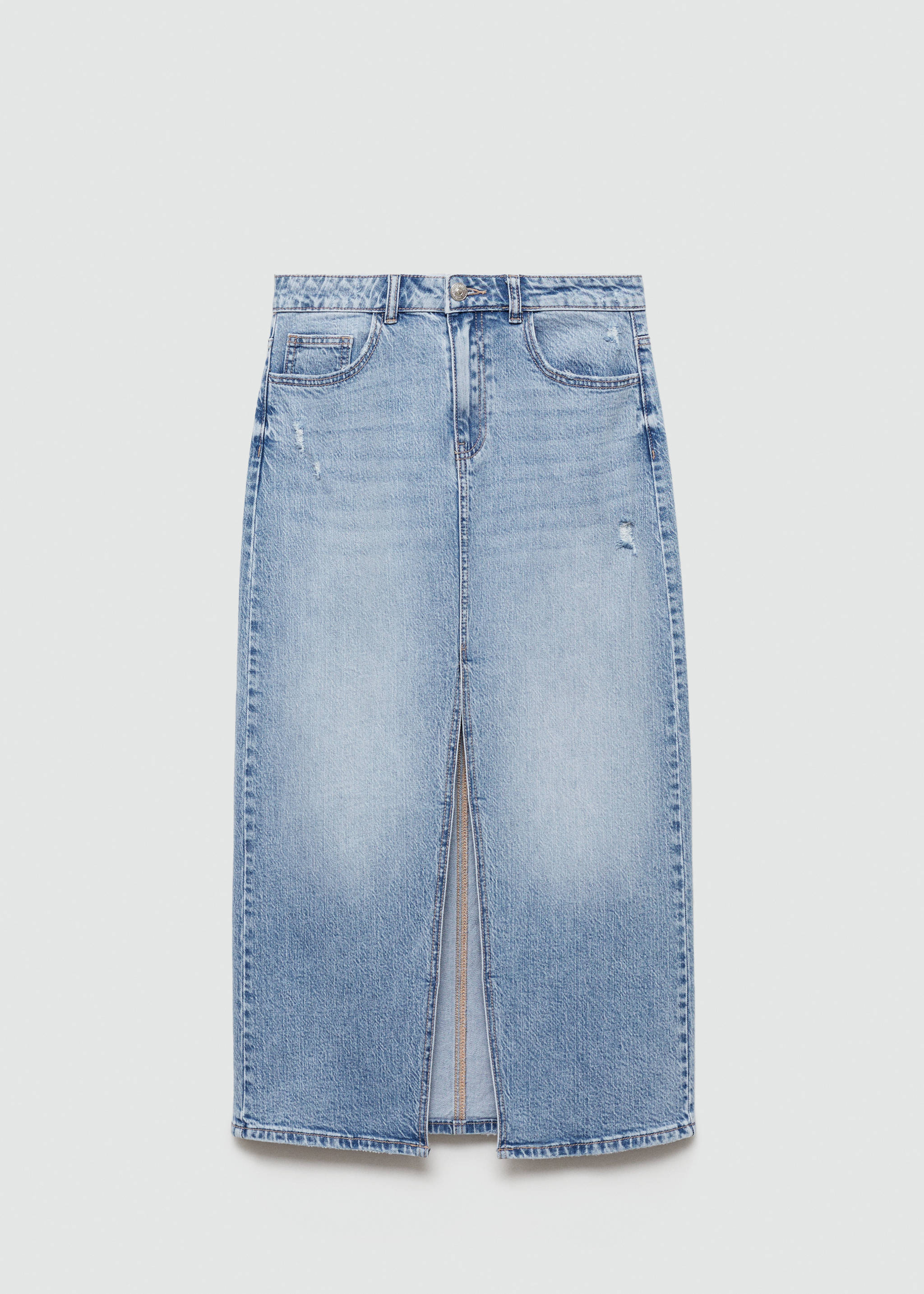 Slit denim skirt - Article without model