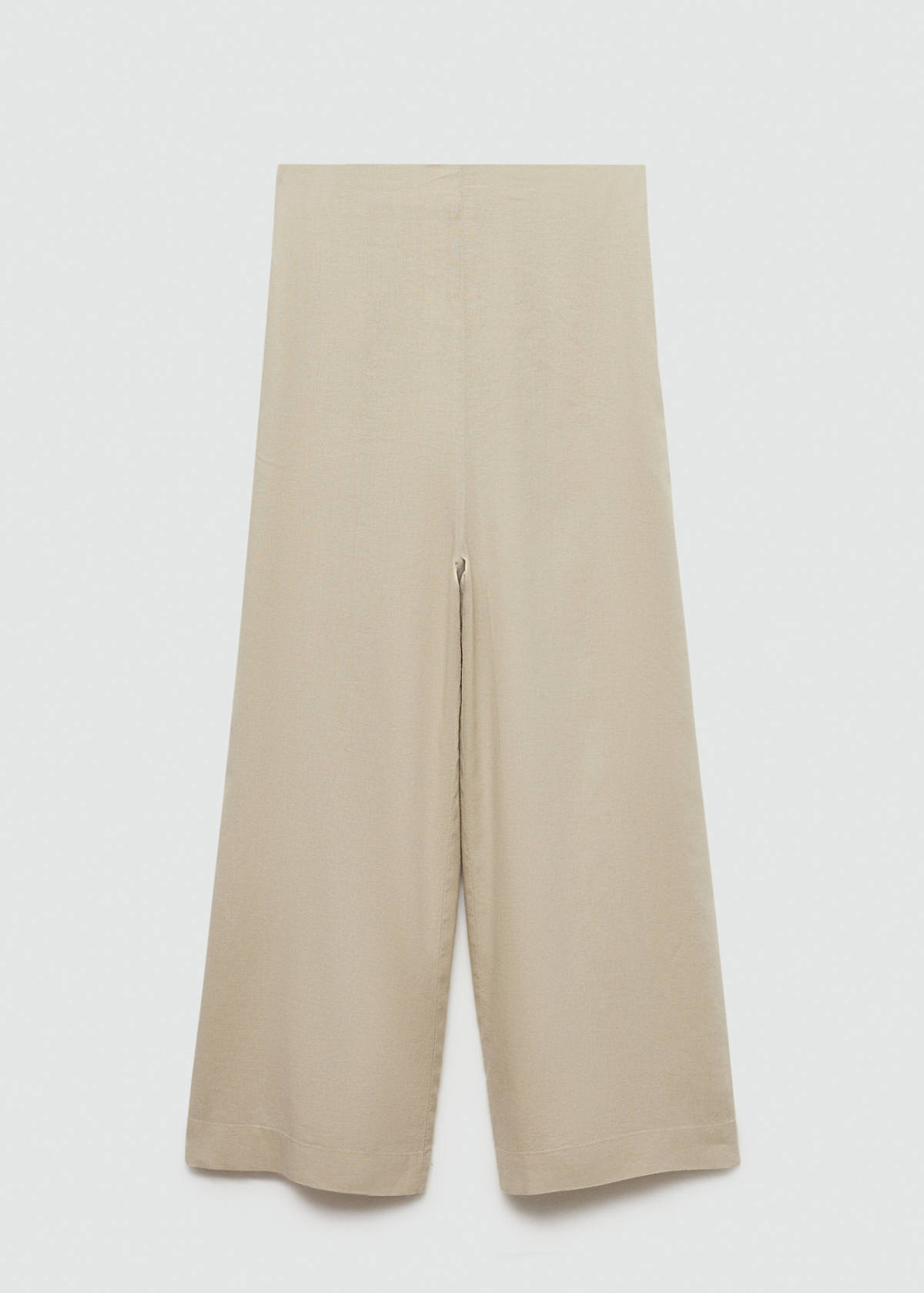 Wide leg linen trousers — Beige