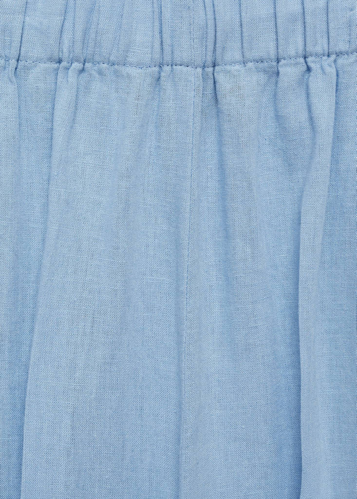 Wide leg linen trousers — Sky Blue