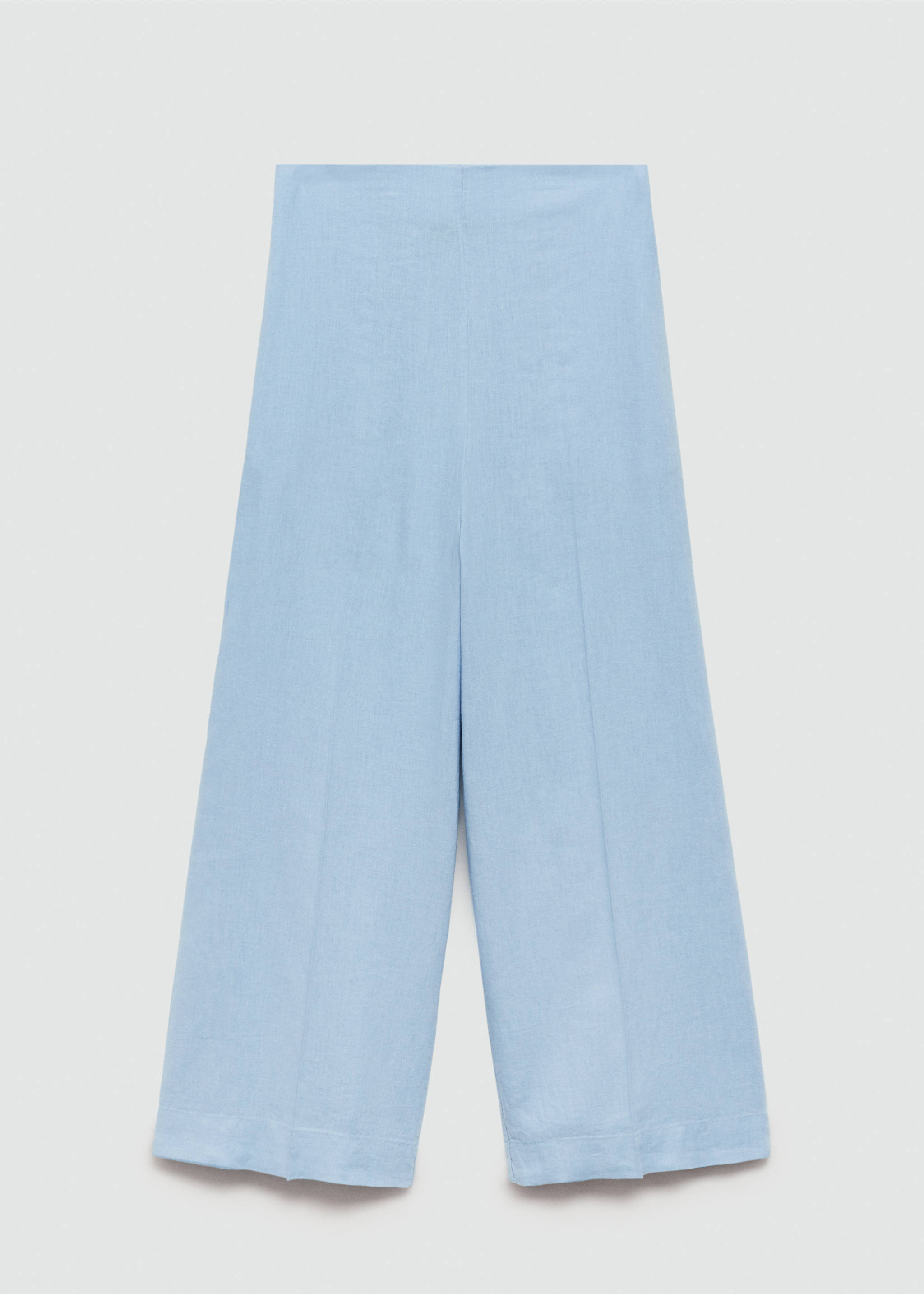 Wide leg linen trousers - Article without model, Sky Blue. Ref: 77092007-00.
