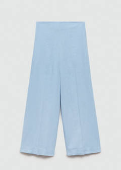 Wide leg linen trousers — Sky Blue 6