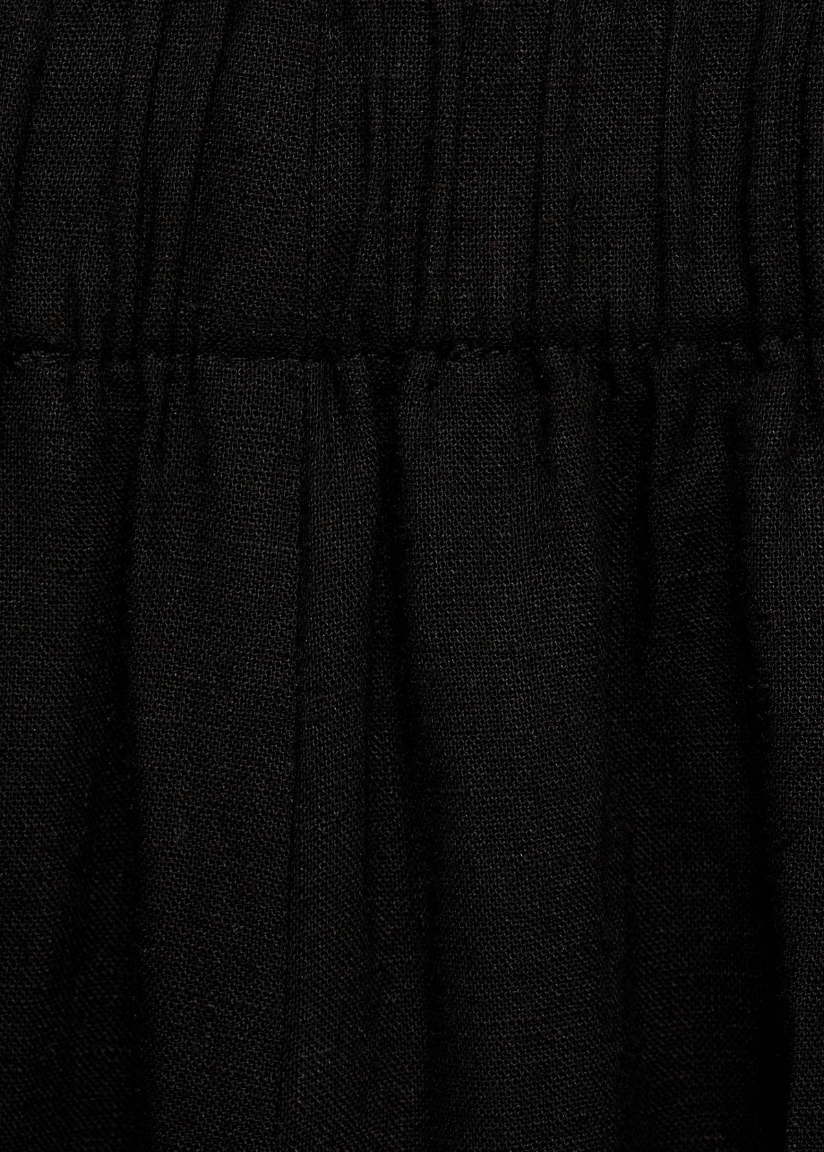 Wide leg linen trousers — Black