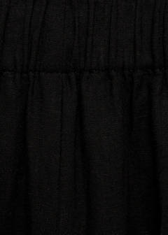Wide leg linen trousers — Black 6