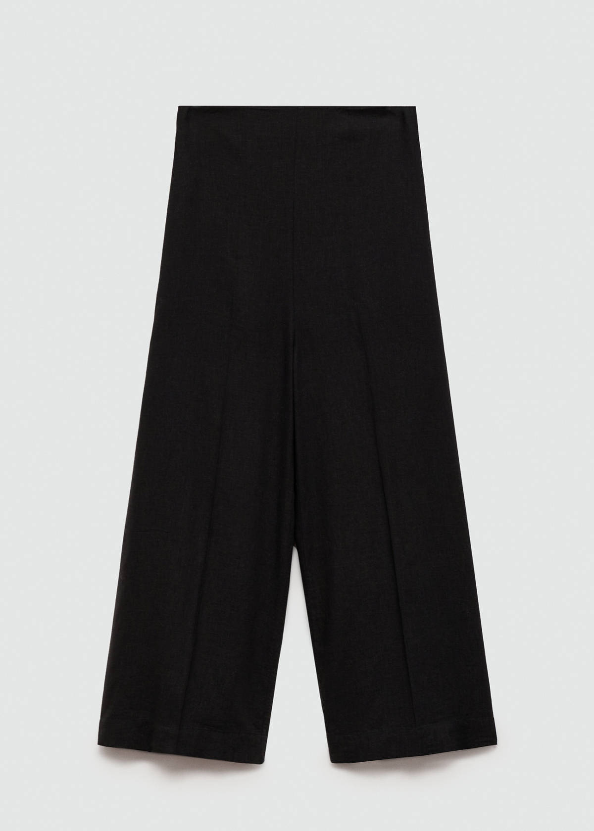 Wide leg linen trousers — Black