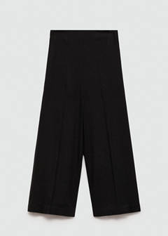 Wide leg linen trousers — Black 5