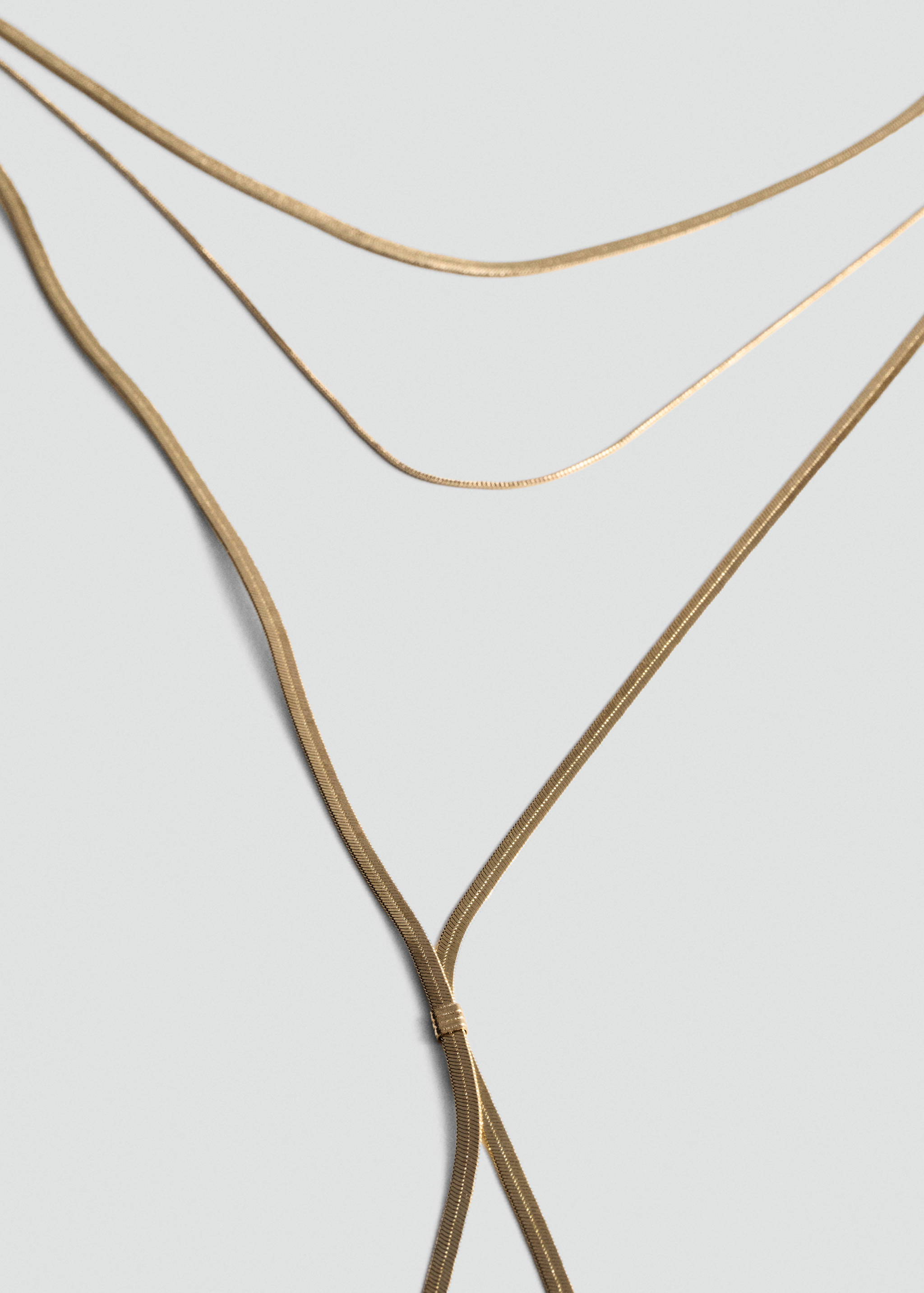 Long triple necklace - Medium plane