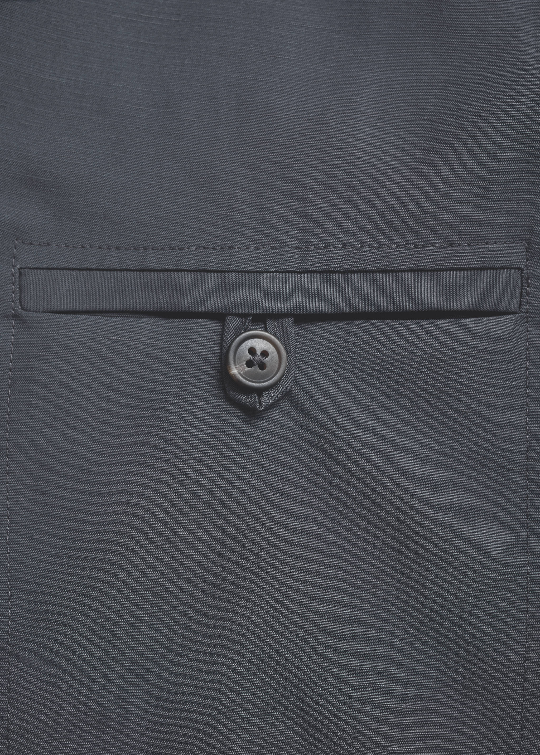 Slim-fit linen-blend suit jacket - Details of the article 0