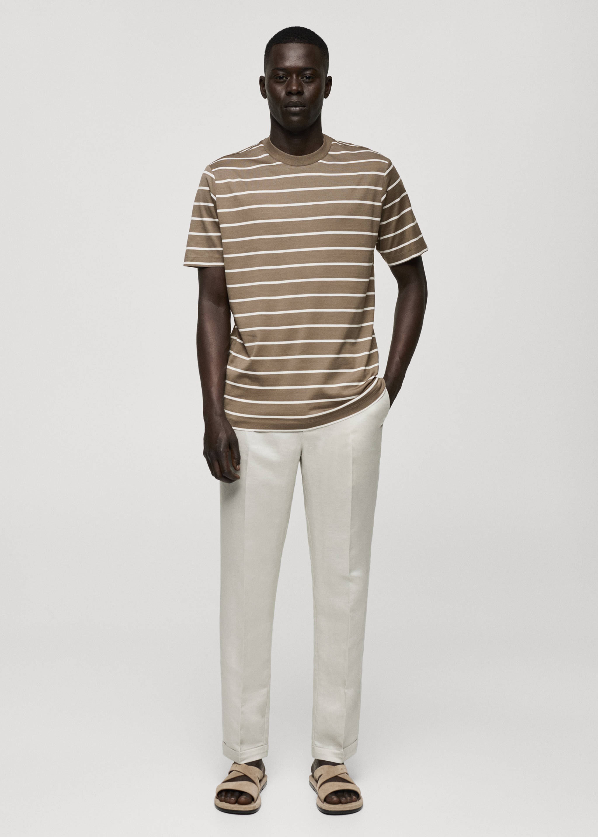 Striped cotton T-shirt - General plane