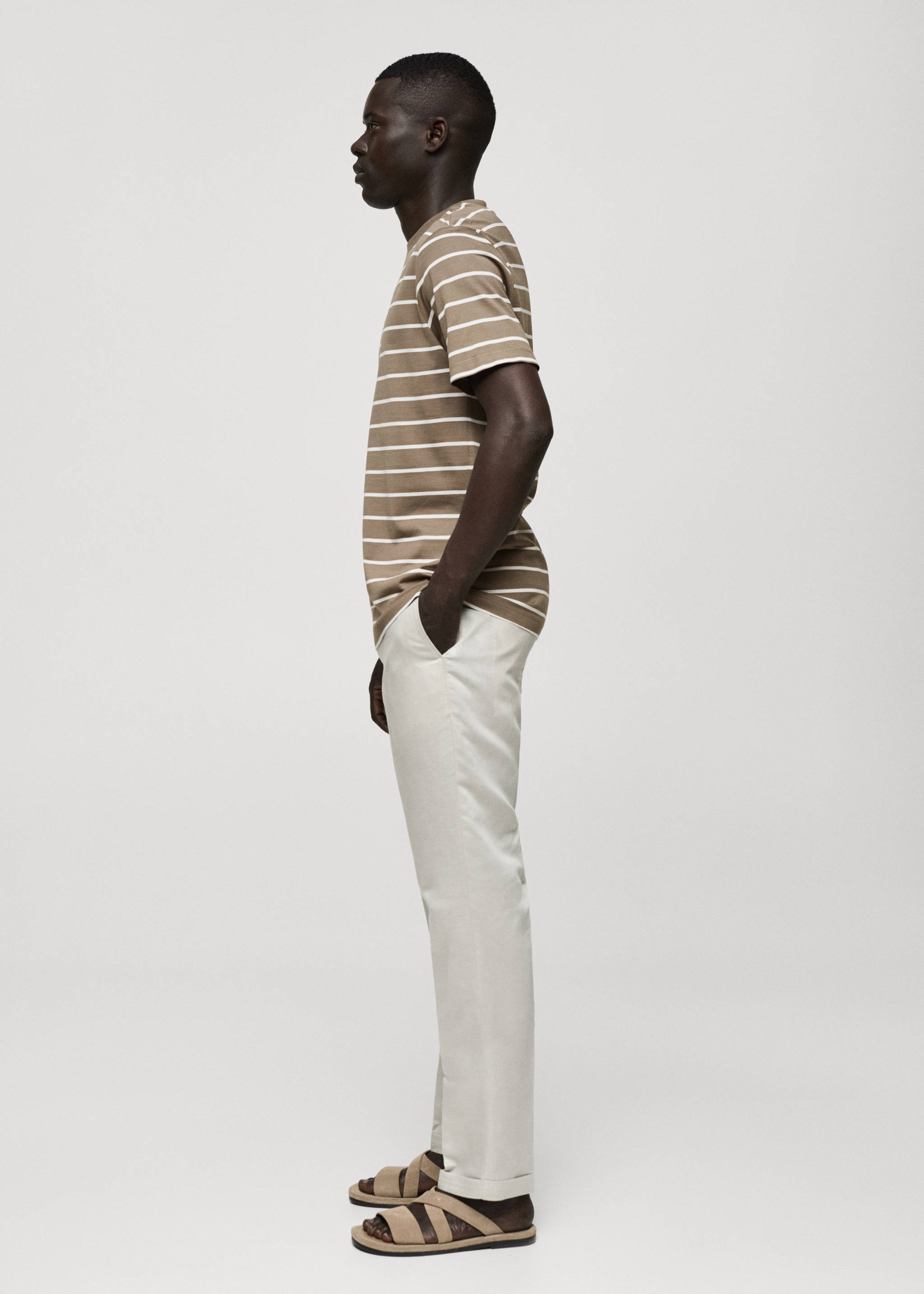 Striped cotton T-shirt - Details of the article 2