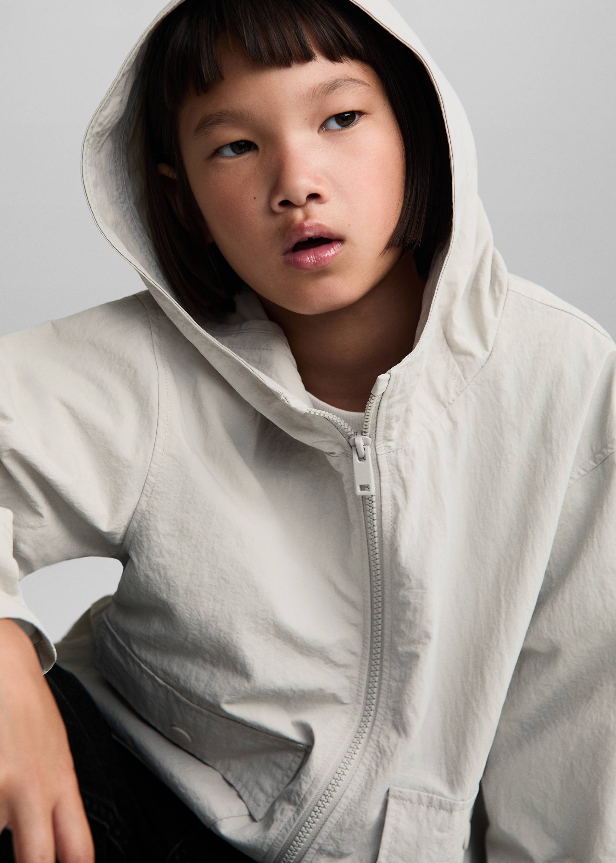 防水连帽夹克 - null