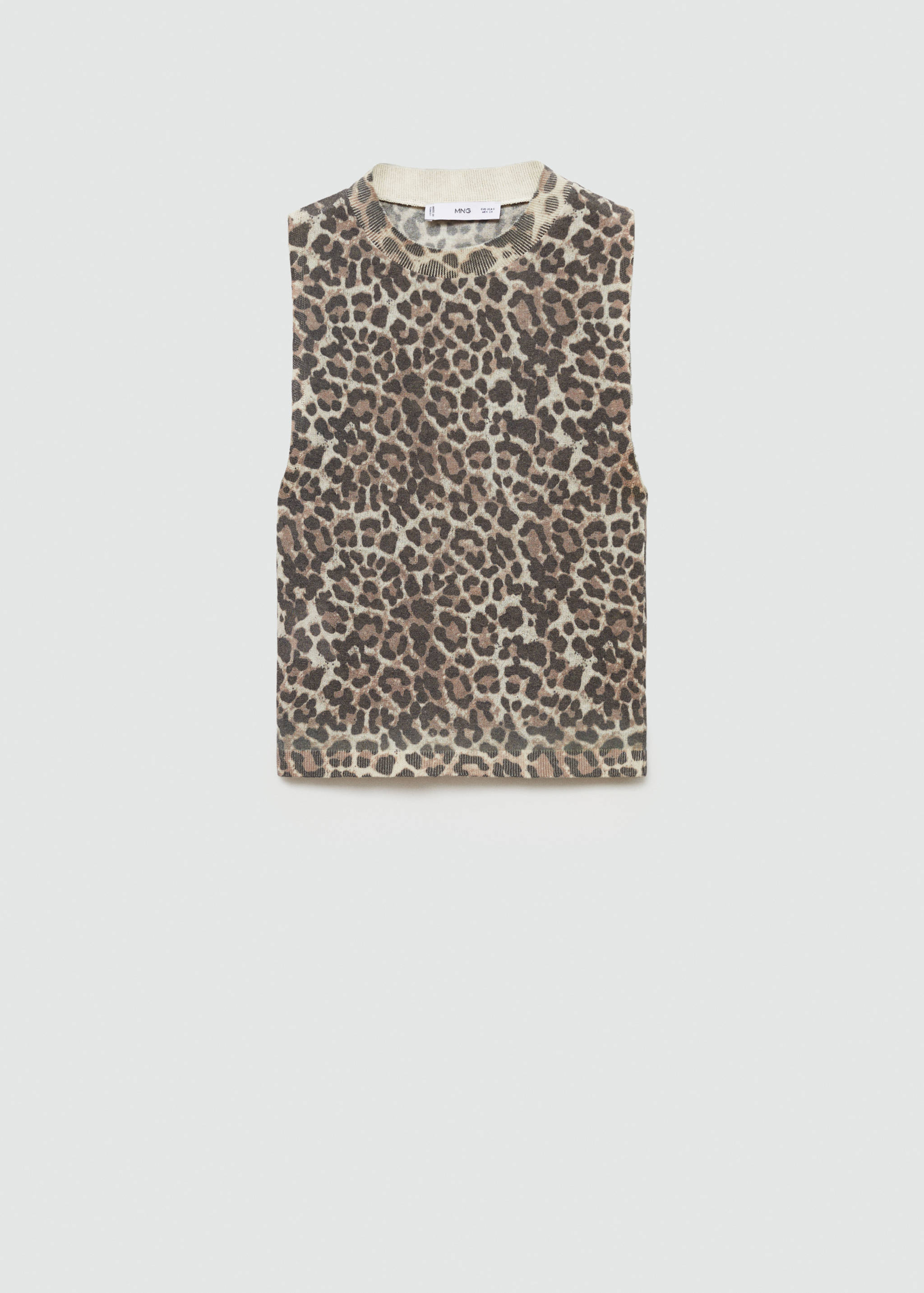Leopard-print knitted top - Article without model