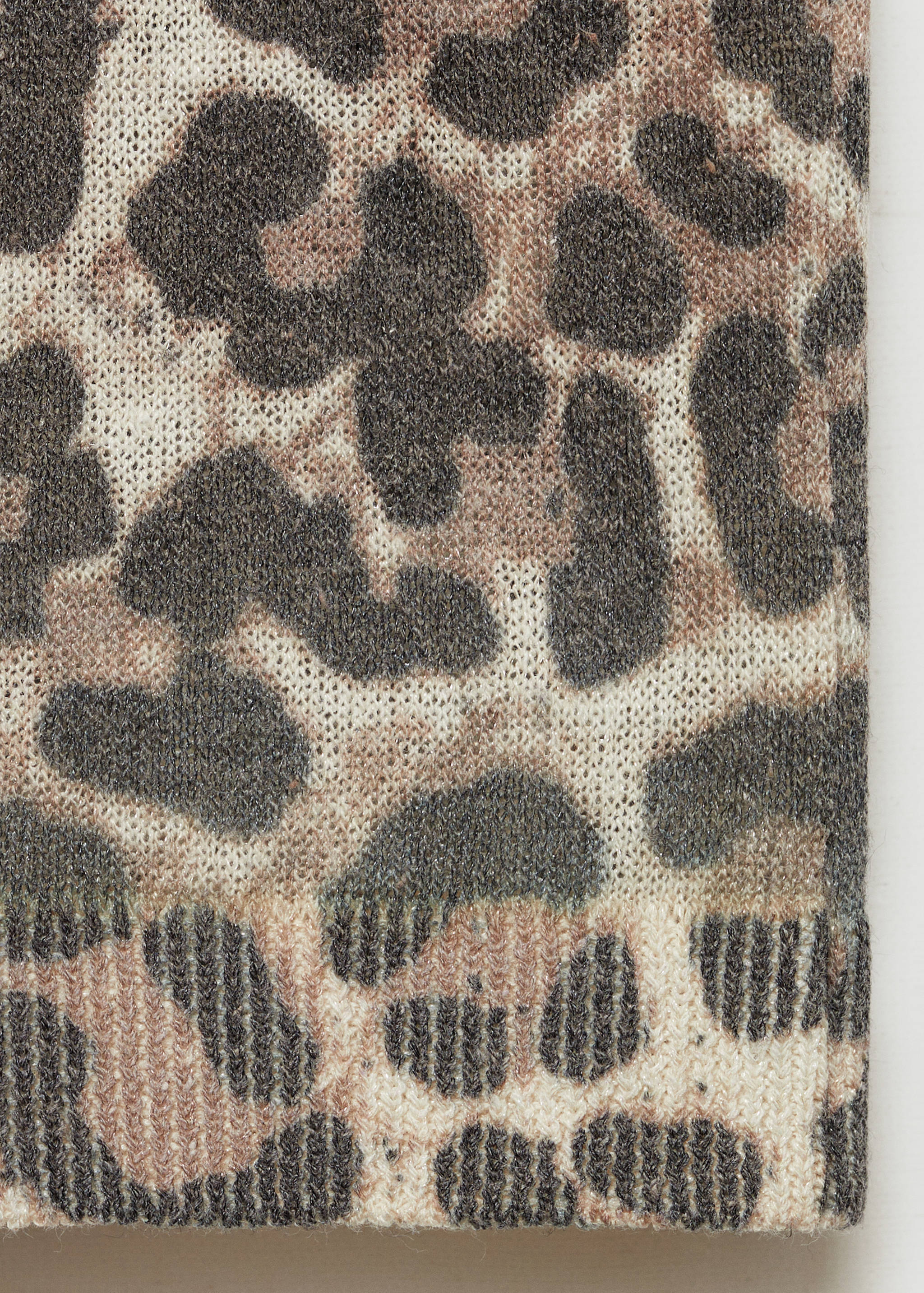 Leopard-print knitted top - Details of the article 0