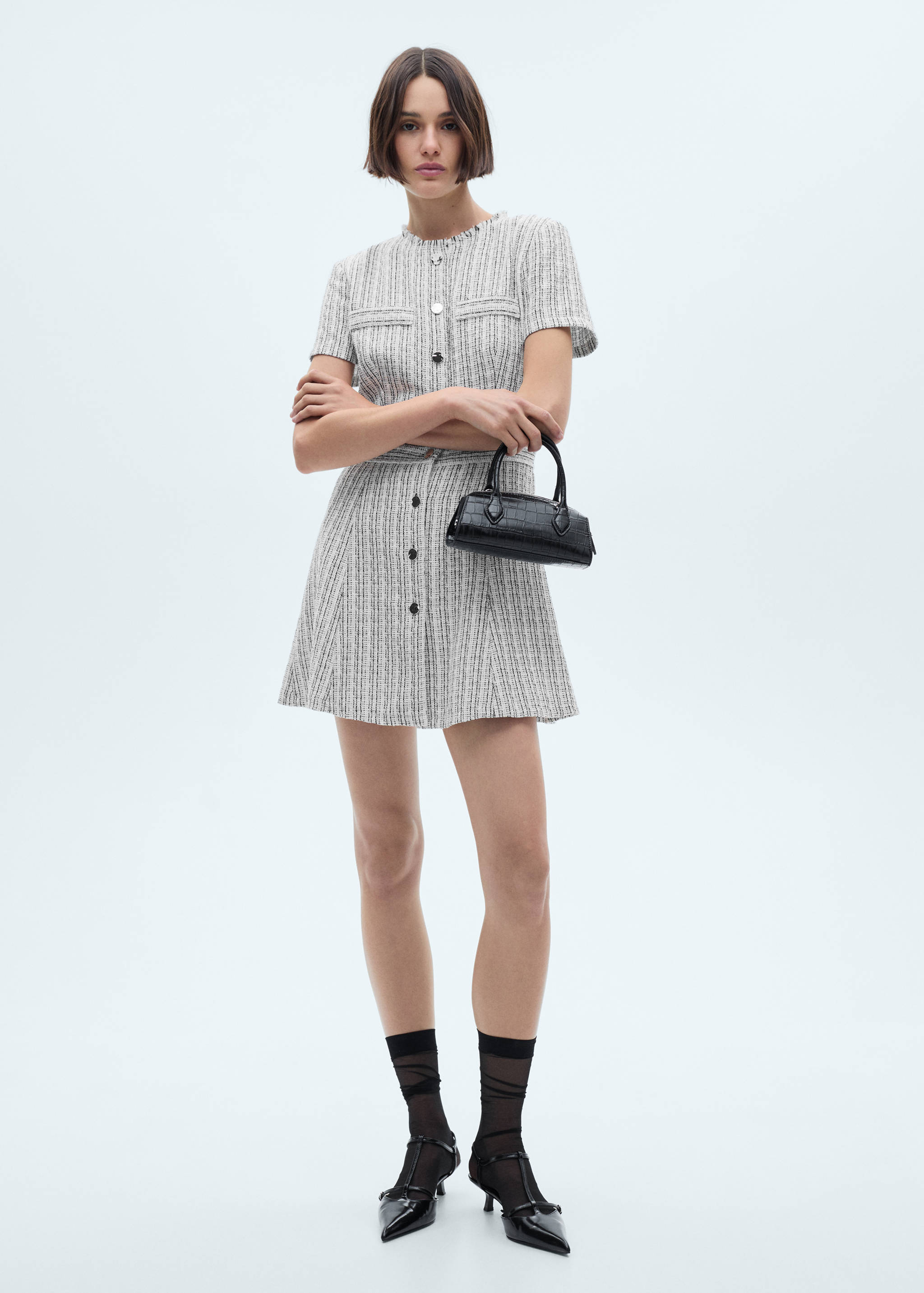 Robe tweed boutons - Plan général