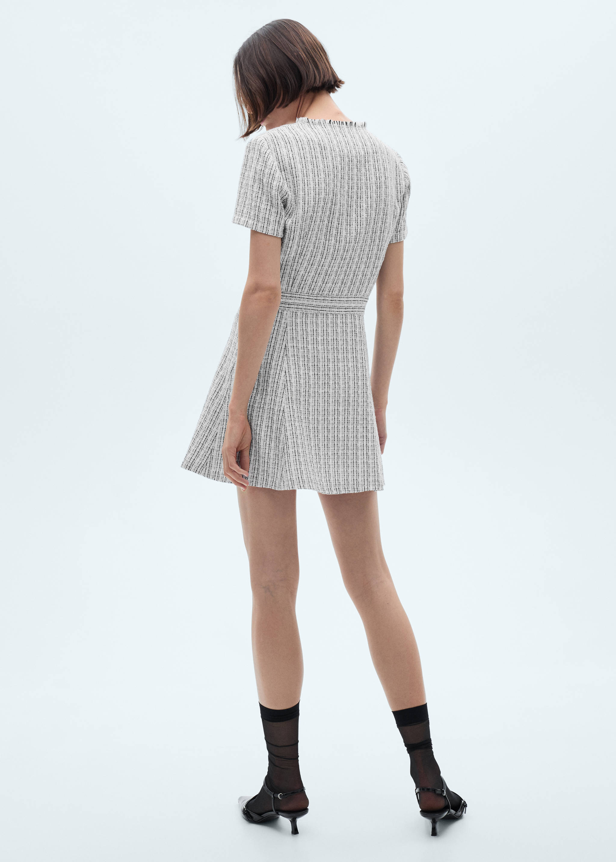 Robe tweed boutons - Verso de l’article