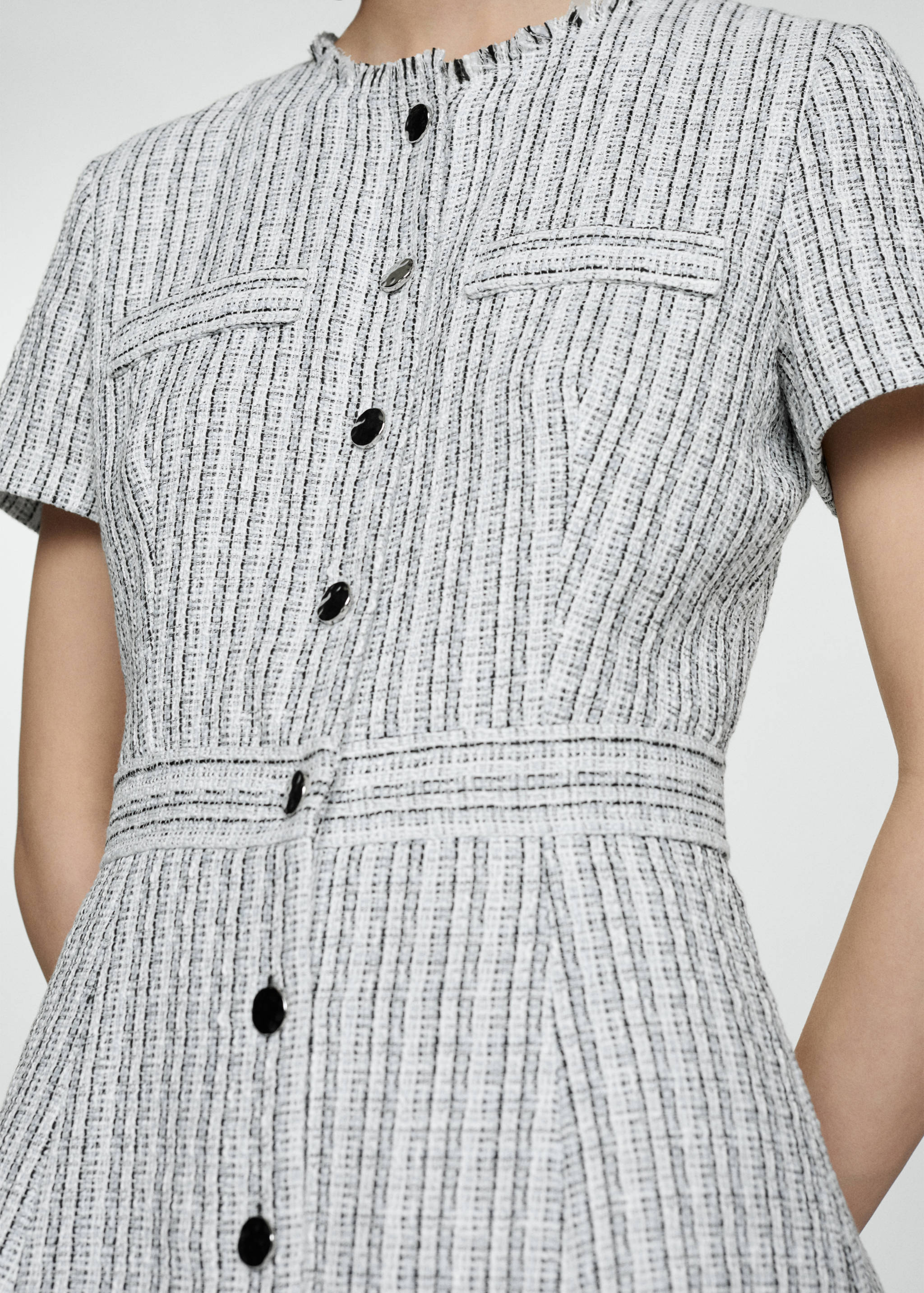 Robe tweed boutons - Détail de l'article 6