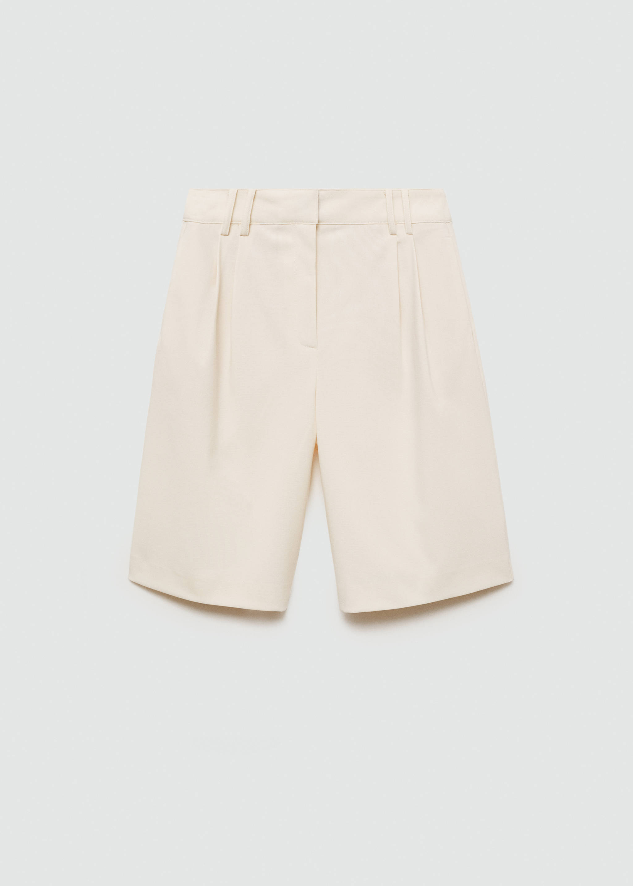 Straight-fit high-waist bermuda shorts - Article without model