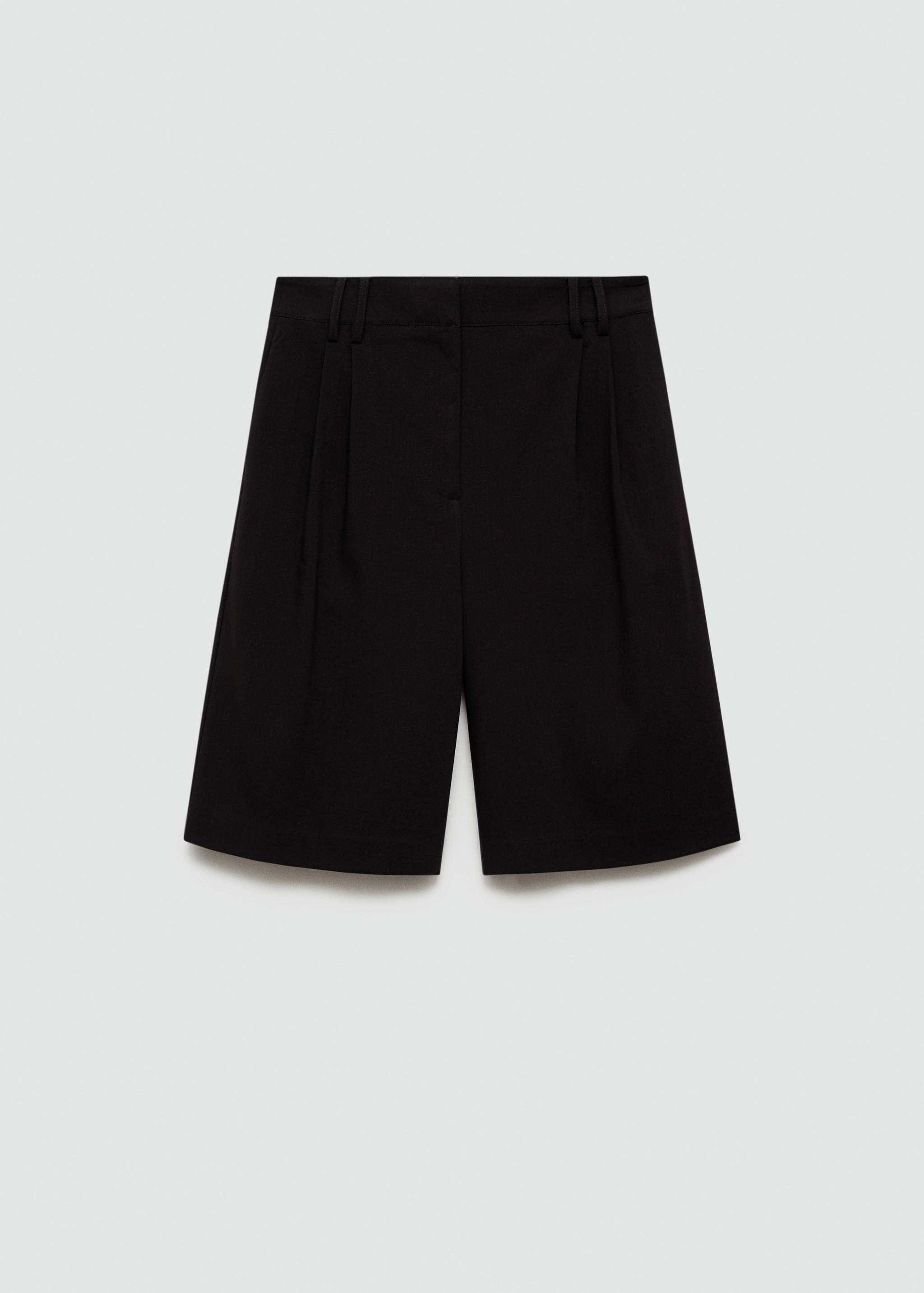 Straight-fit high-waist bermuda shorts - Article without model