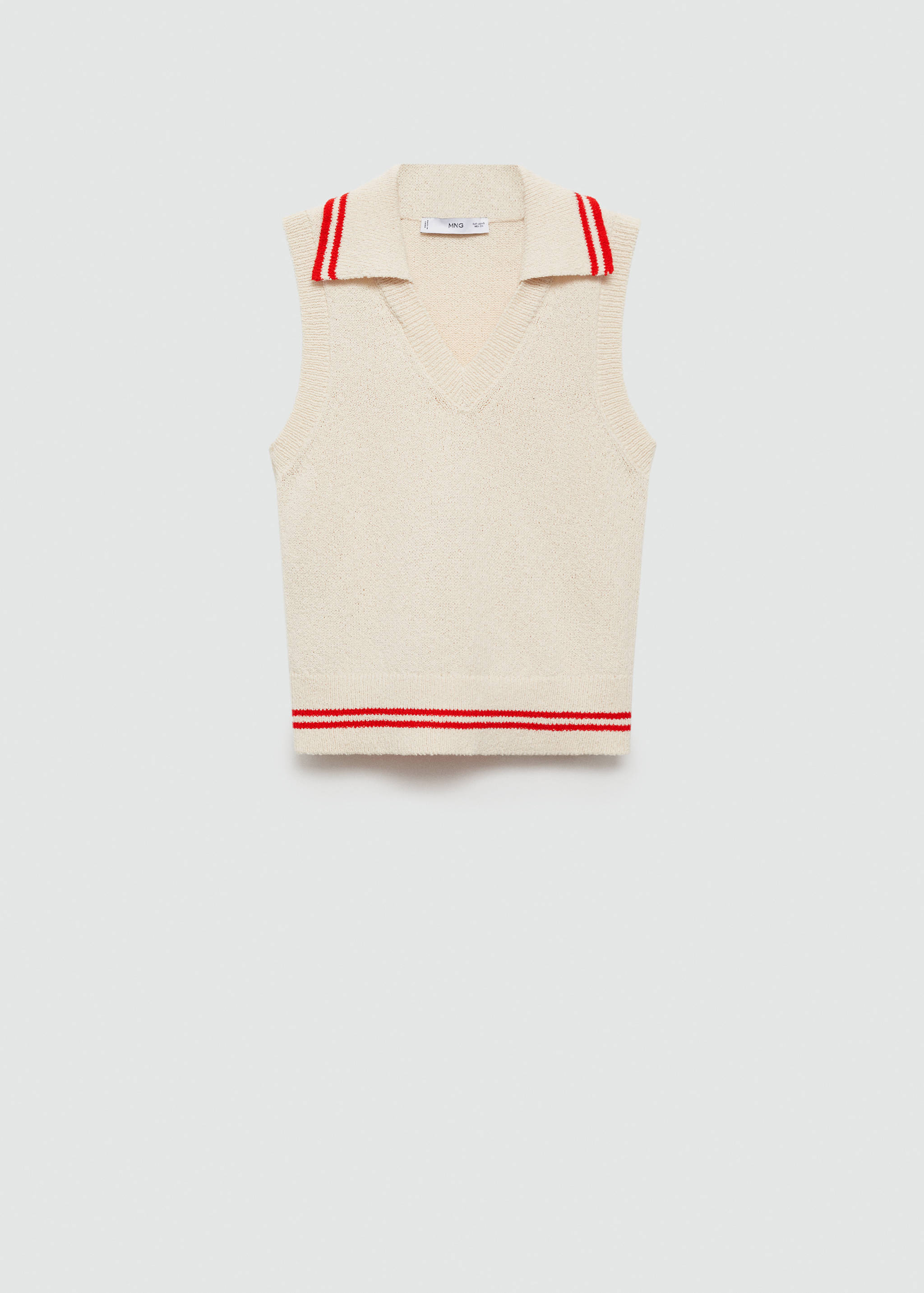 Striped knitted vest - Article without model