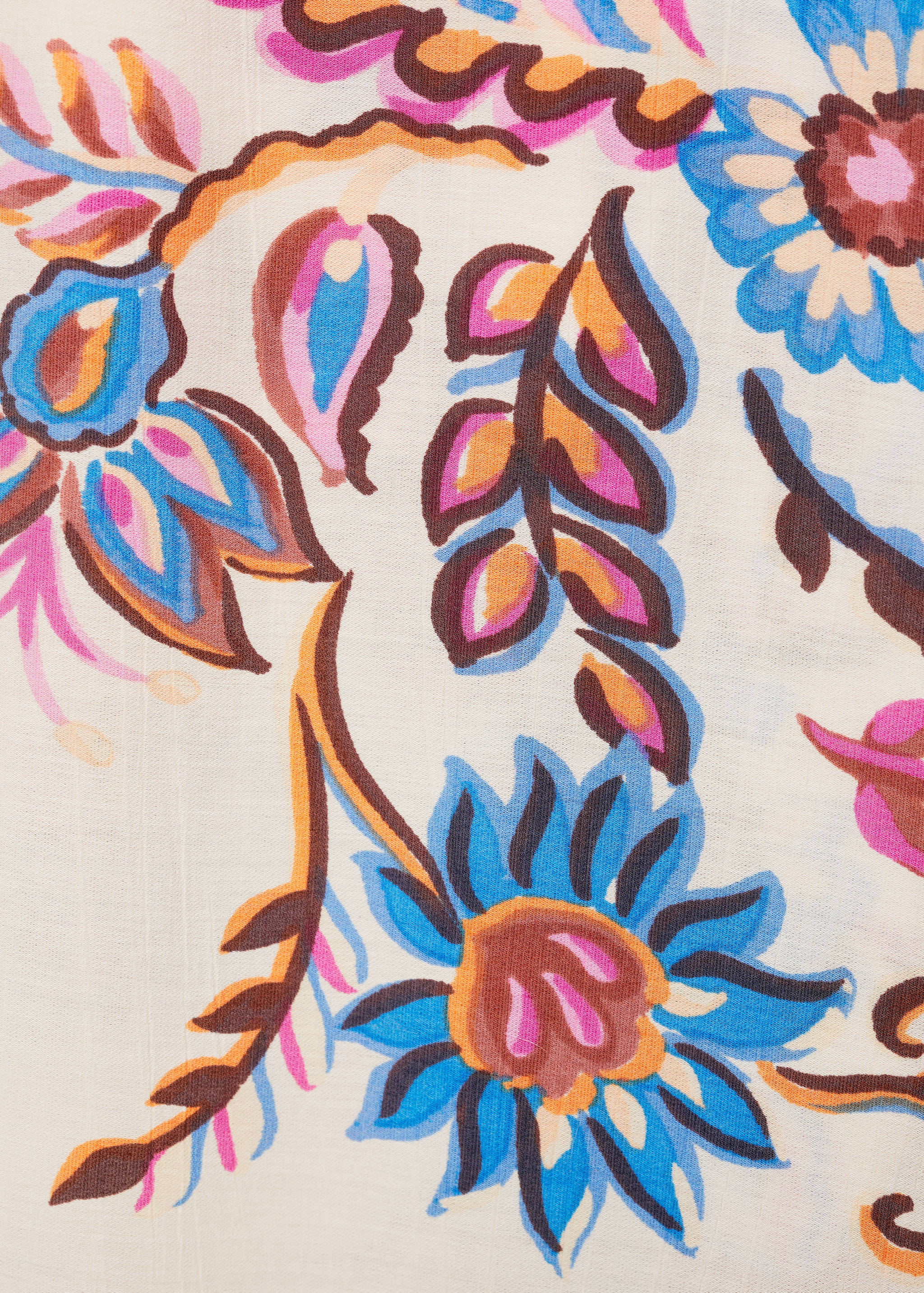 Pantalon droit imprimé fleuri - Détail de l'article 8