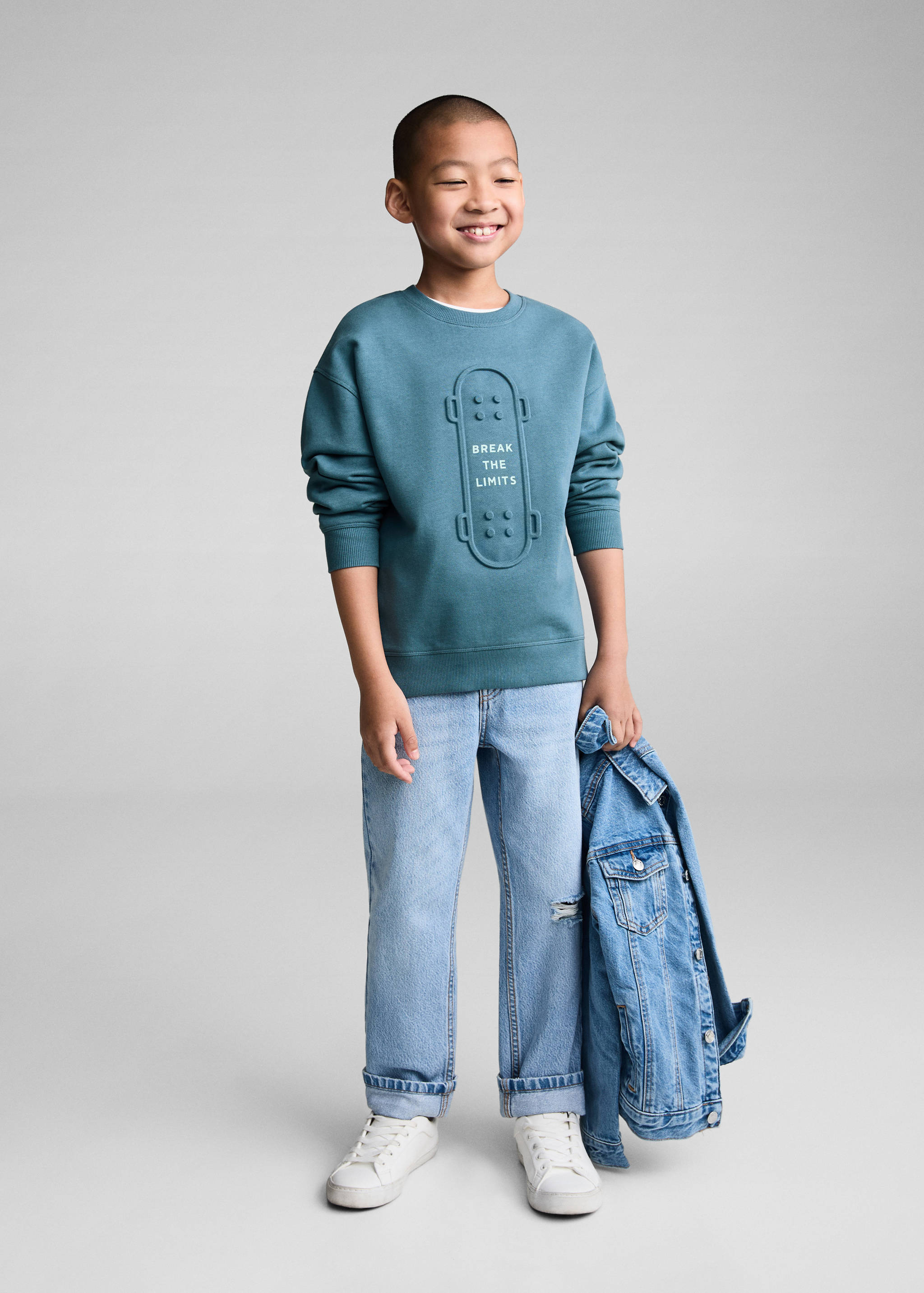 Embossed design sweatshirt - General plane