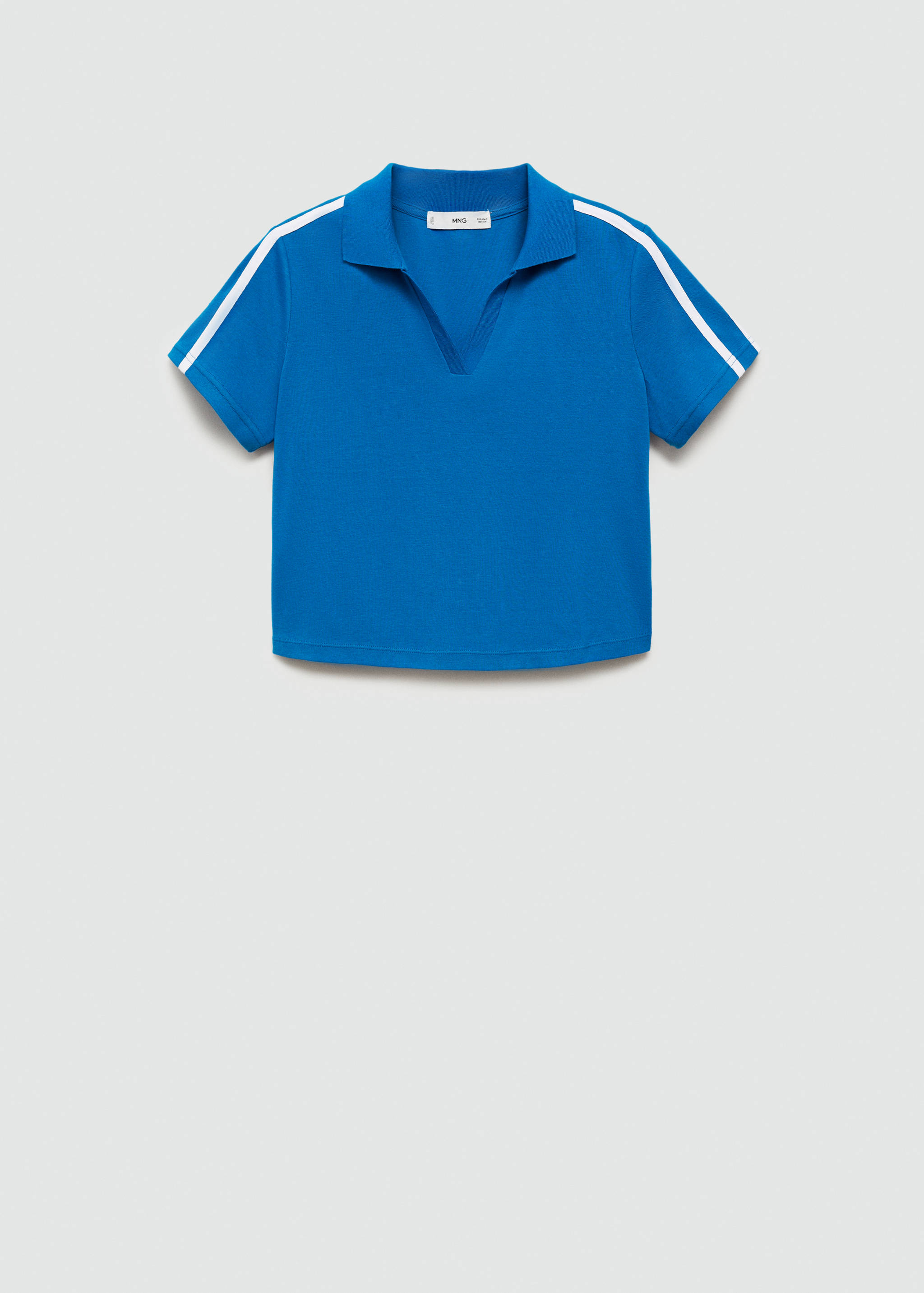 对比色条纹棉质Polo衫 - null