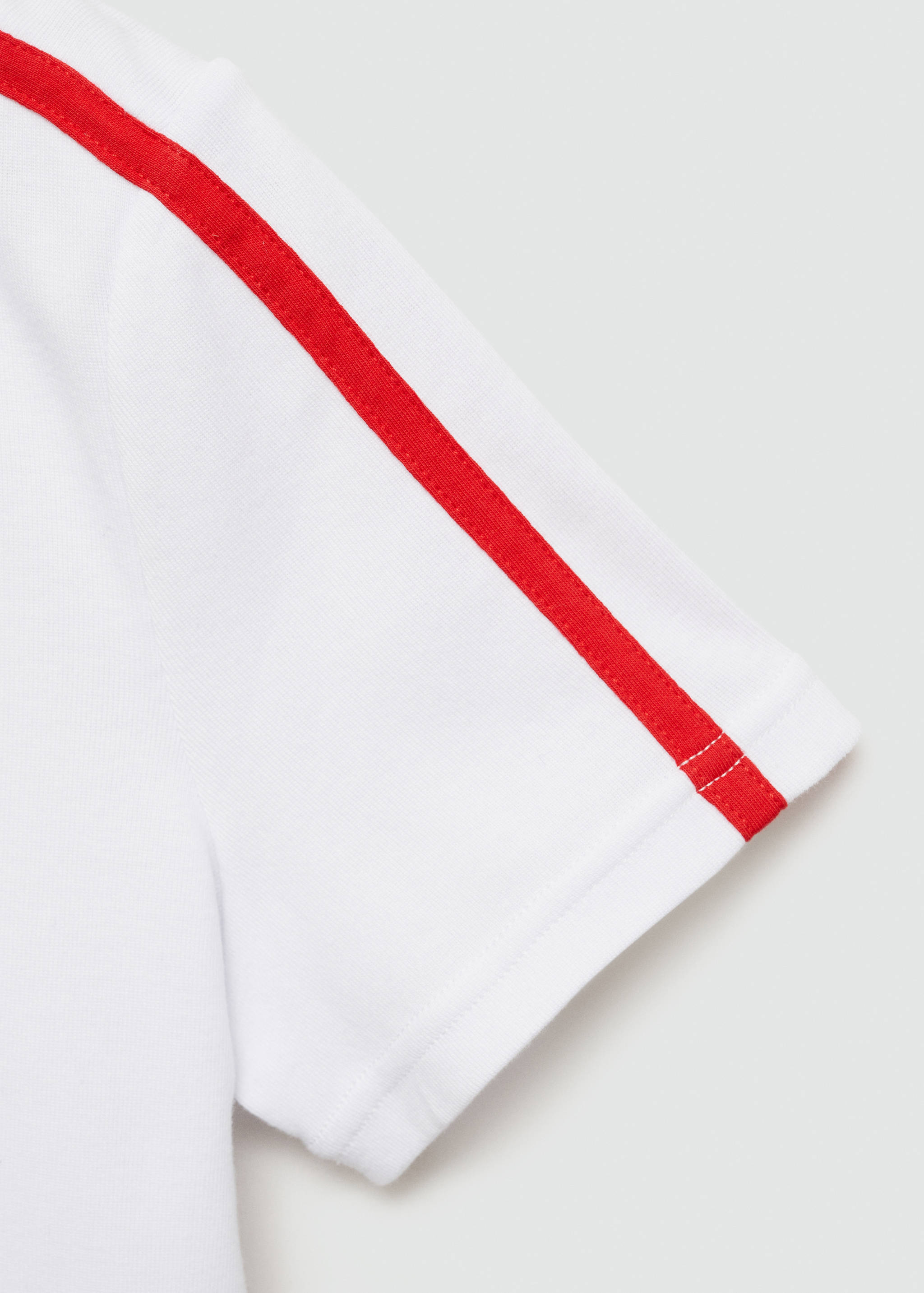 Contrasting stripes cotton polo shirt - Details of the article 0