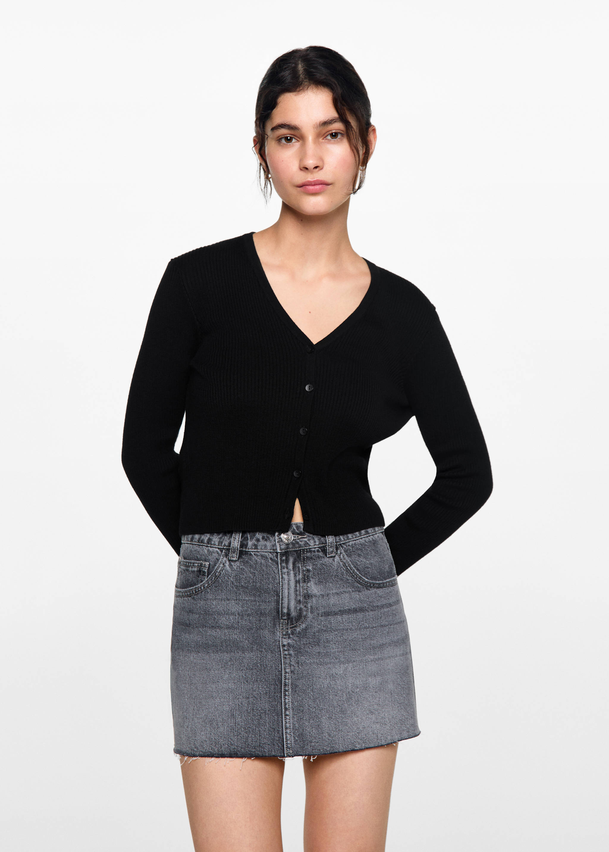 Button knit cardigan - Medium plane