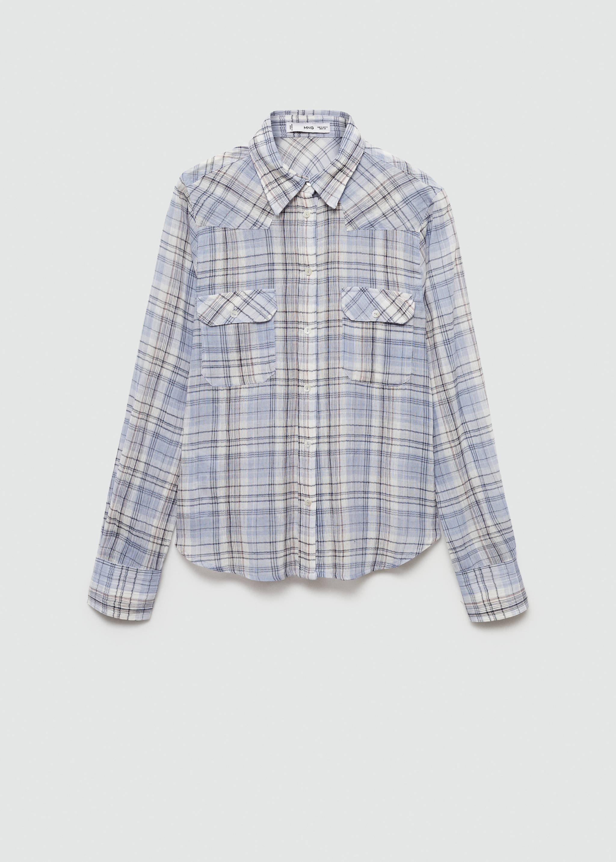 Хлопковая рубашка в клетку - Изделие без модели