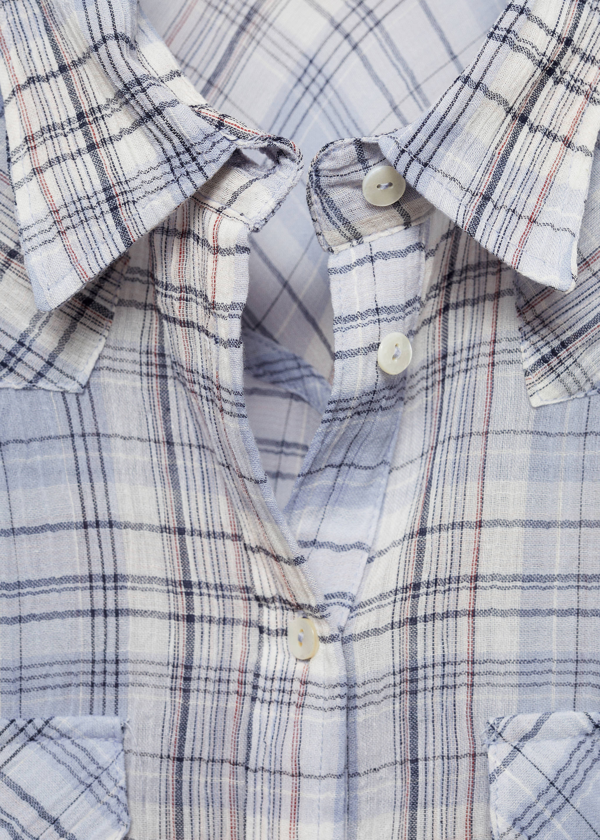 Хлопковая рубашка в клетку - Деталь изделия 8